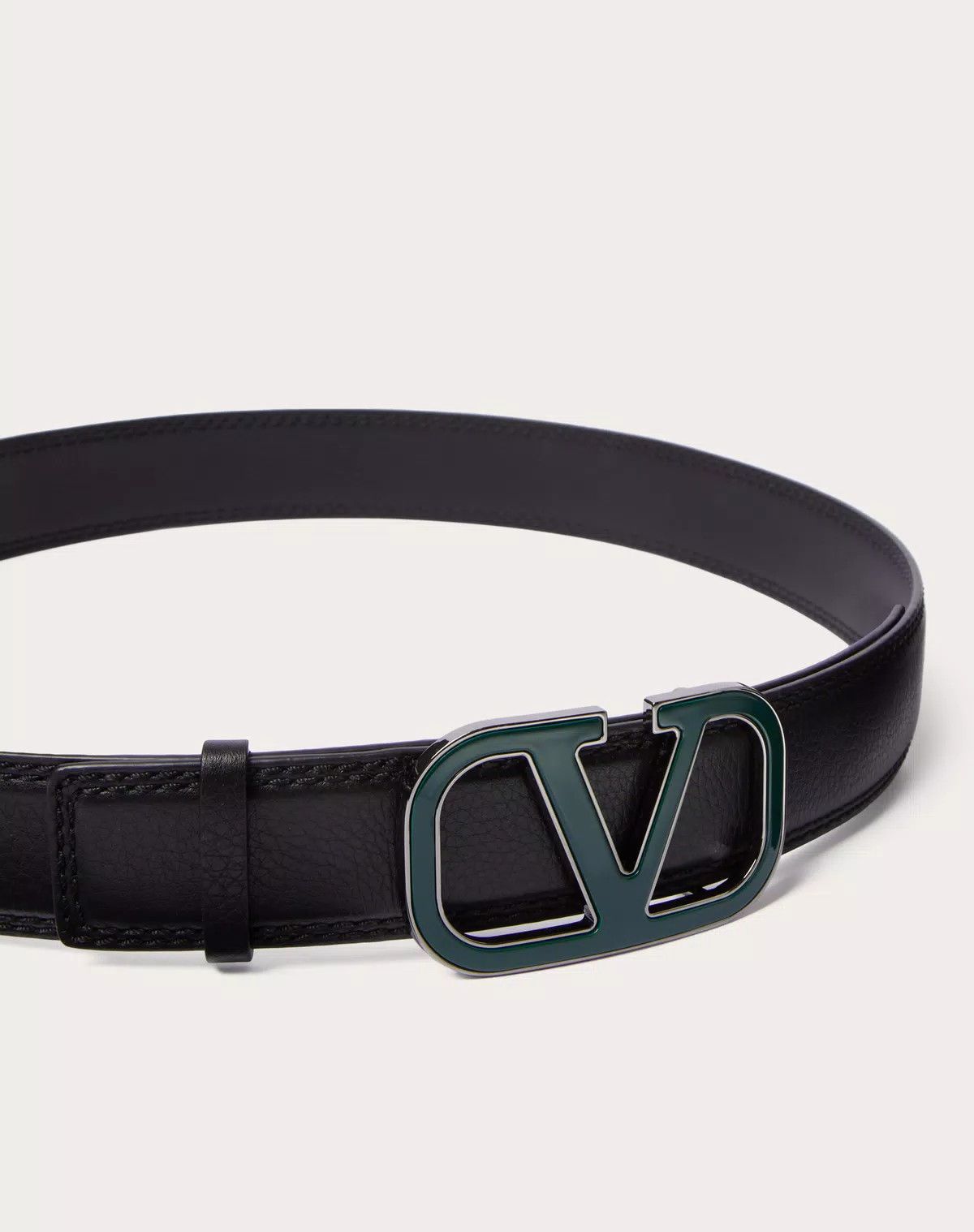 Valentino oc11z0725 Size:110/Elk Print Calfskin 35 Mm in Black Size ONE SIZE - 4 Thumbnail