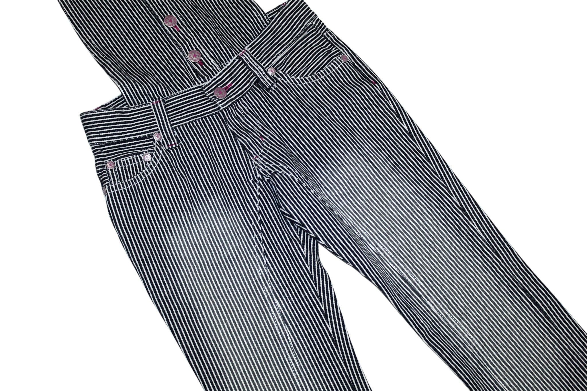 Hysteric Glamour Sky Bomber Garment Faded Denim Hickory Stripe Overalls Size US 30 / EU 46 - 10 Thumbnail