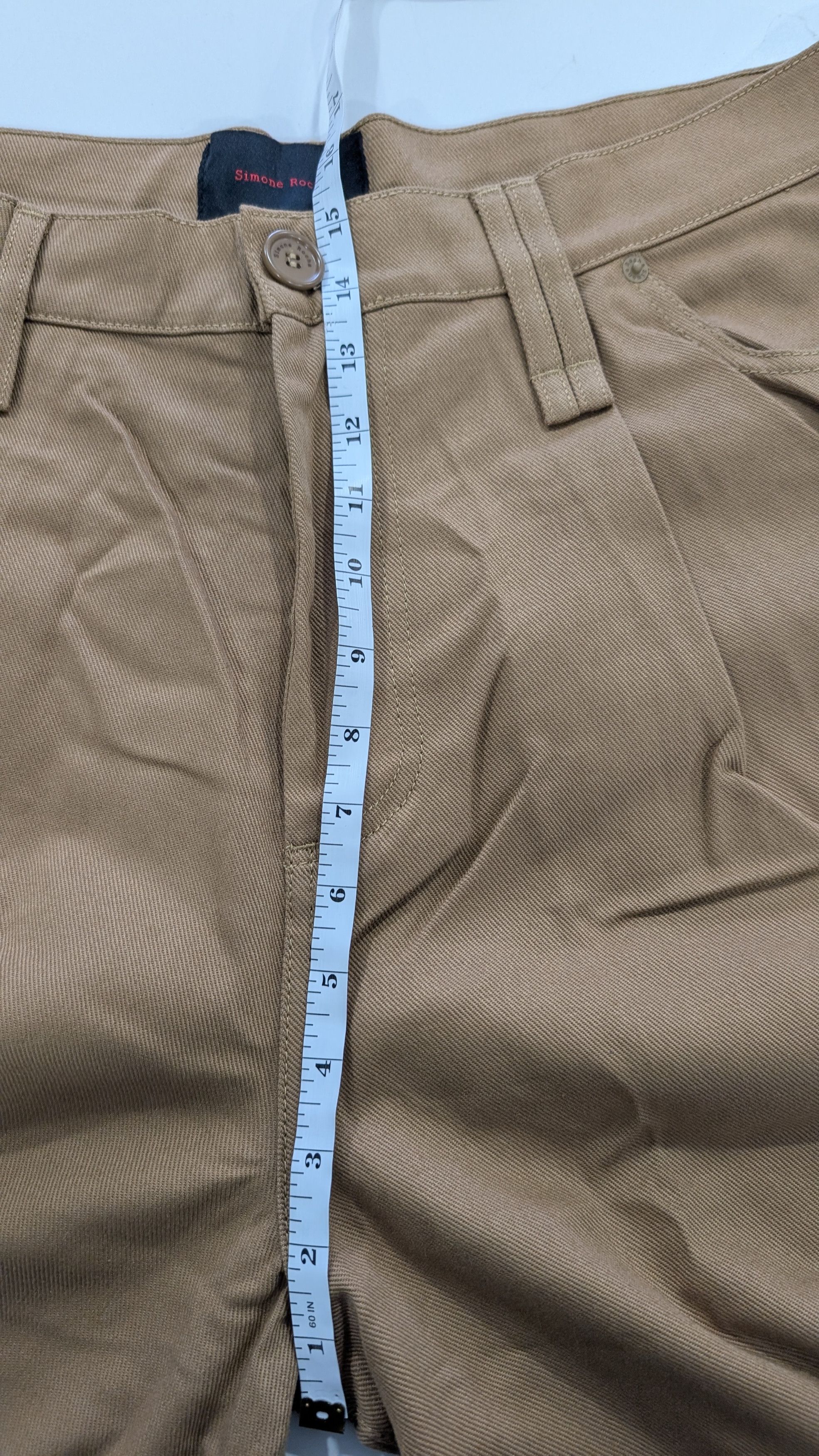 Simone Rocha Simone Rocha Mens Khaki Pearl Embellished Wide Leg Jeans 35 Size US 35 - 9 Thumbnail