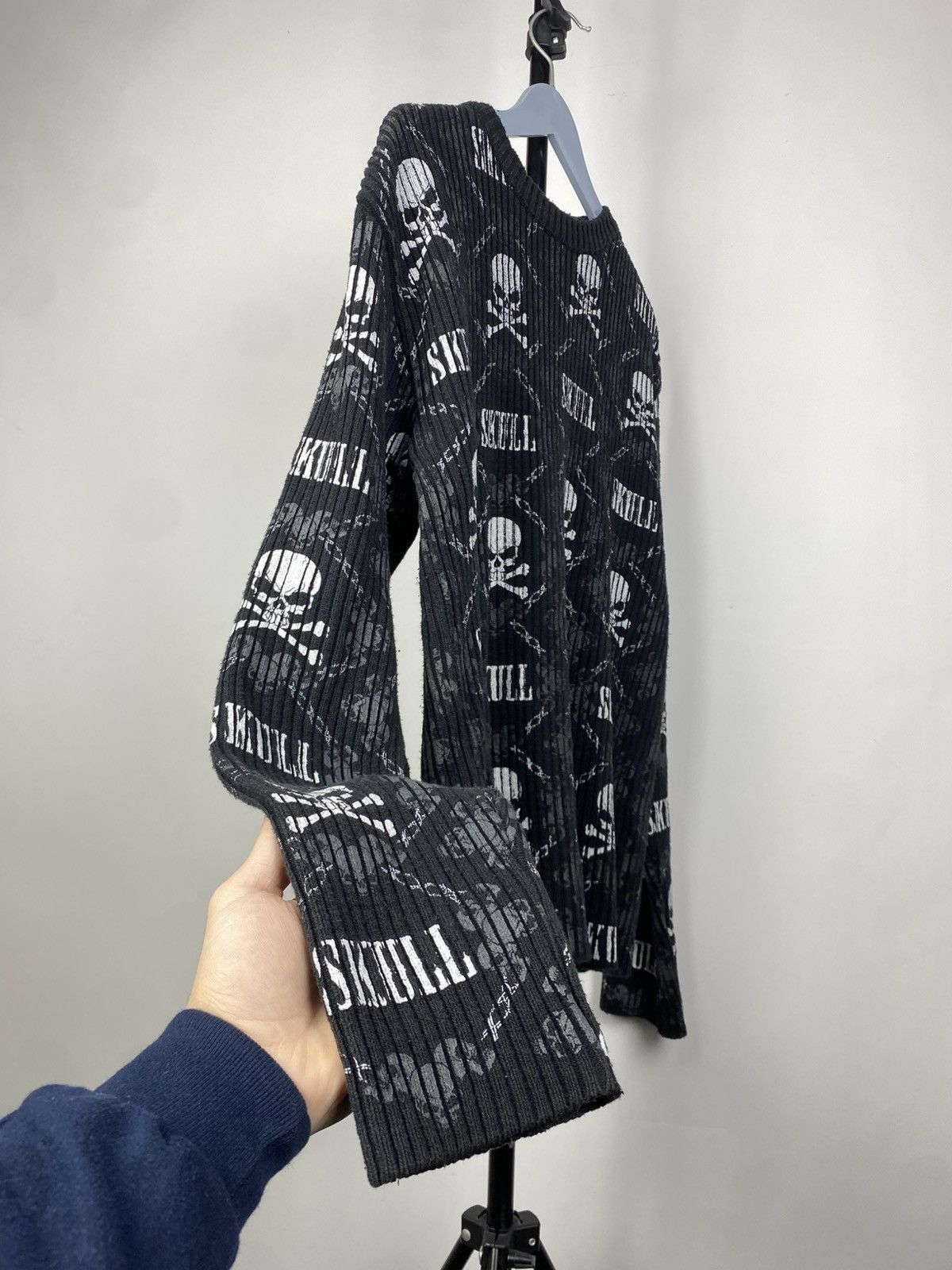 Vintage 00s Miami Ink Gothic Opium Skull Hardy Overprint Shirt Size US M / EU 48-50 / 2 - 2 Thumbnail