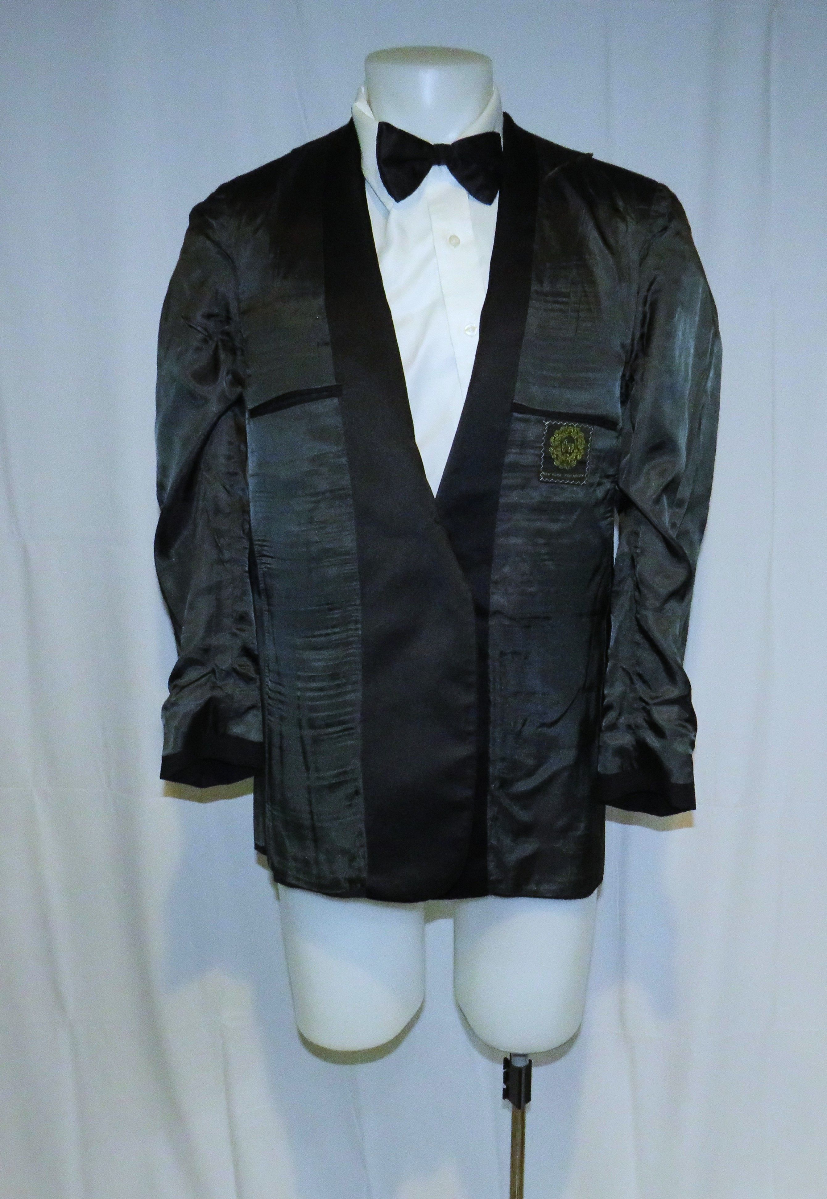 Other Chipp New Haven Black Barathea Vintage Dinner Jacket 43R Size 44R - 9 Thumbnail