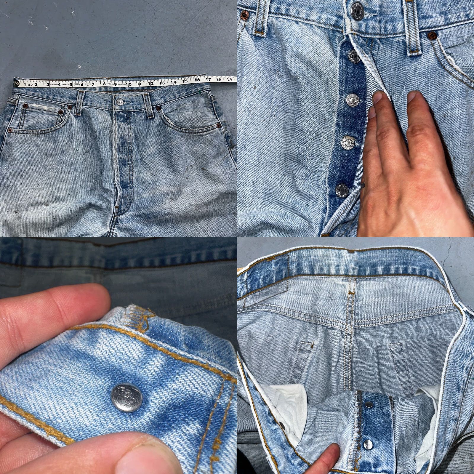 Levi's VINTAGE Levi's 501 Jeans Men 36x32 Straight Leg Light Wash 90s USA Retro Size US 36 / EU 52 - 8 Thumbnail