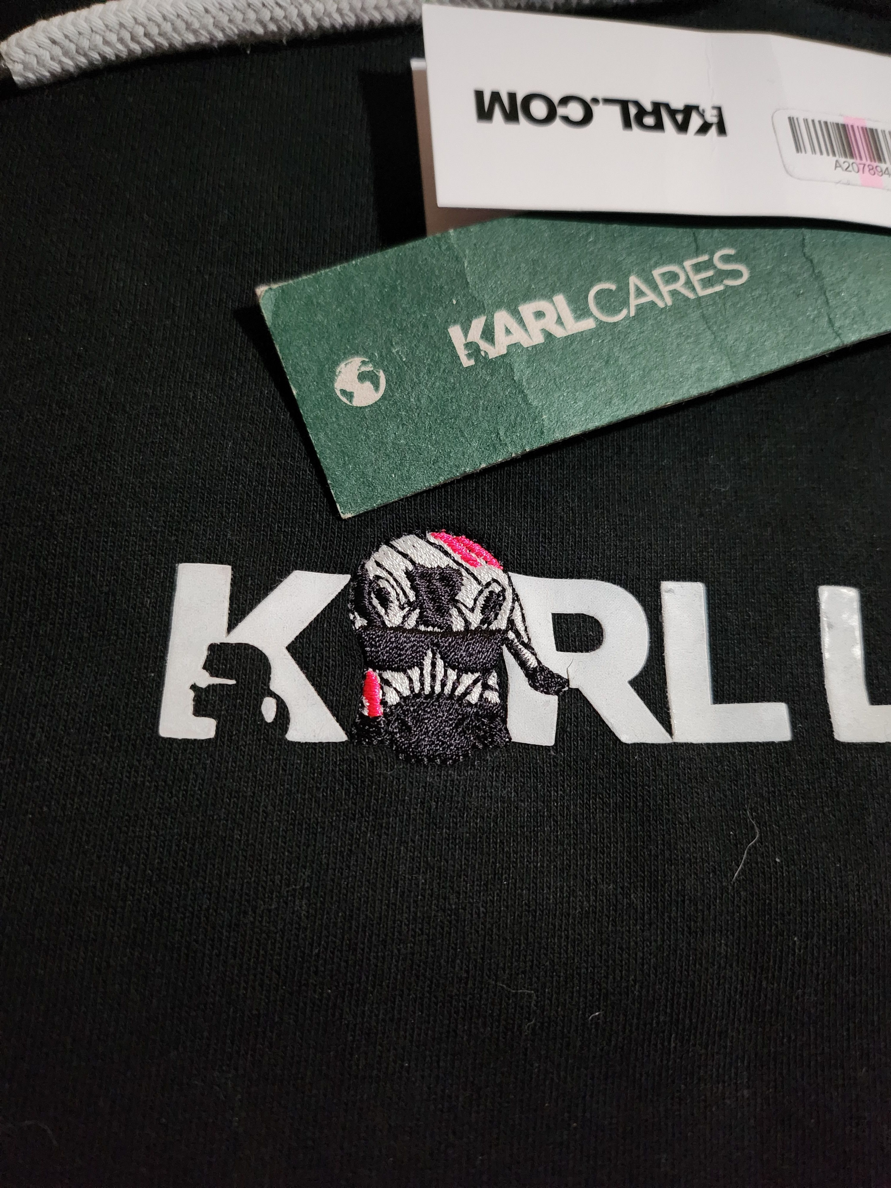 Karl Lagerfeld Distressed Logo Hoodie Size US L / EU 52-54 / 3 - 2 Thumbnail