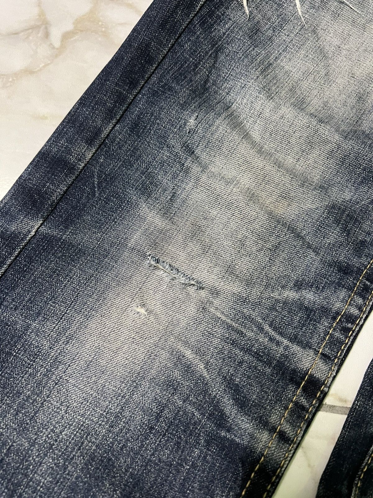 Beauty Beast × If Six Was Nine × Japanese Brand 💥Rare💥Lolita Concert Club Punk Washed Distress Jeans Size US 33 - 6 Thumbnail