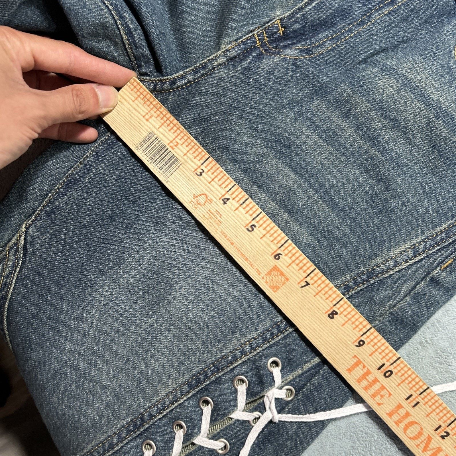 Forever 21 Tie Strap Beyond Baggy Jeans Ws 24 25x30 Wide Loose Grunge Size 25" / US 0 / IT 36 - 16 Thumbnail