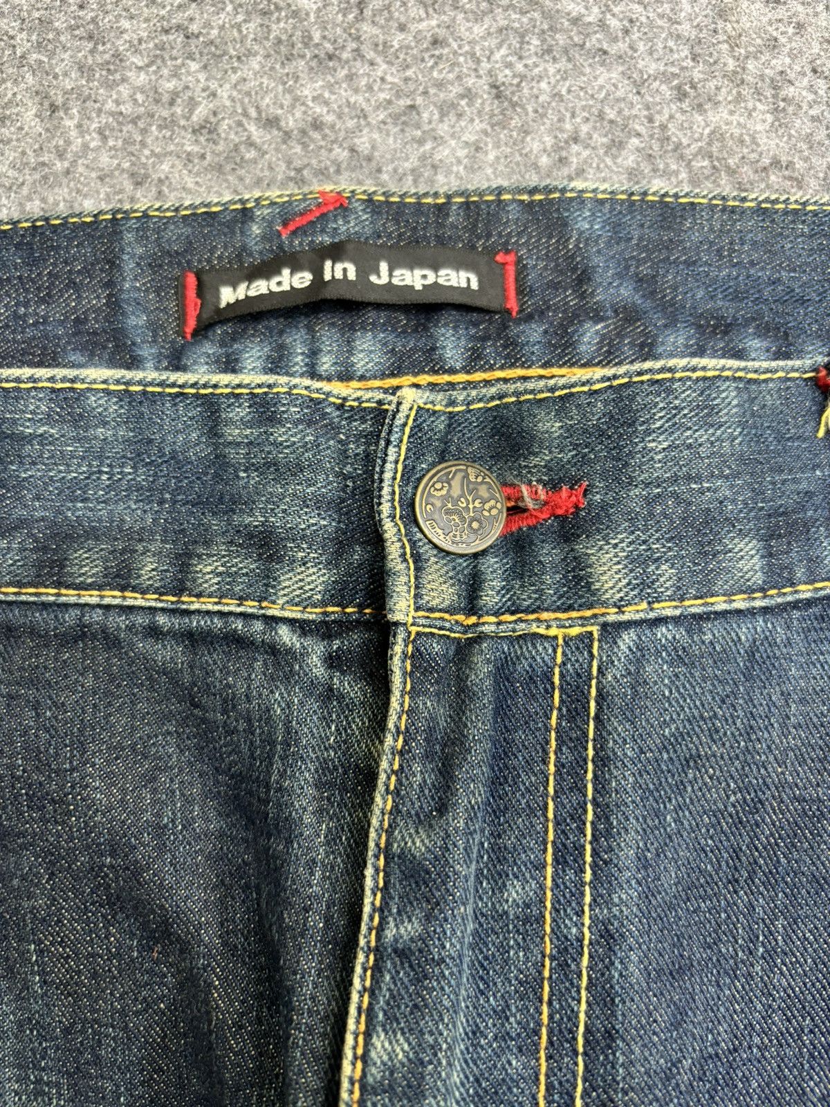 Designer 💥Artisanal💥NaMiNoRiTaTsujin Japanese Designer Denim F554 Size US 37 - 4 Thumbnail