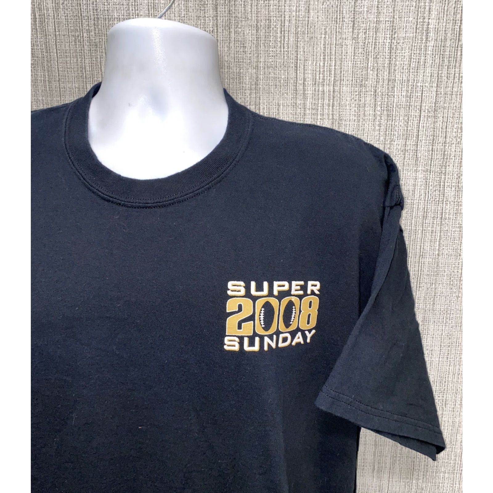Gildan Gildan T-Shirt XL 2008 SUPERBOWL SUNDAY XLII Graphic Black Mens XL Size US XL / EU 56 / 4 - 4 Thumbnail