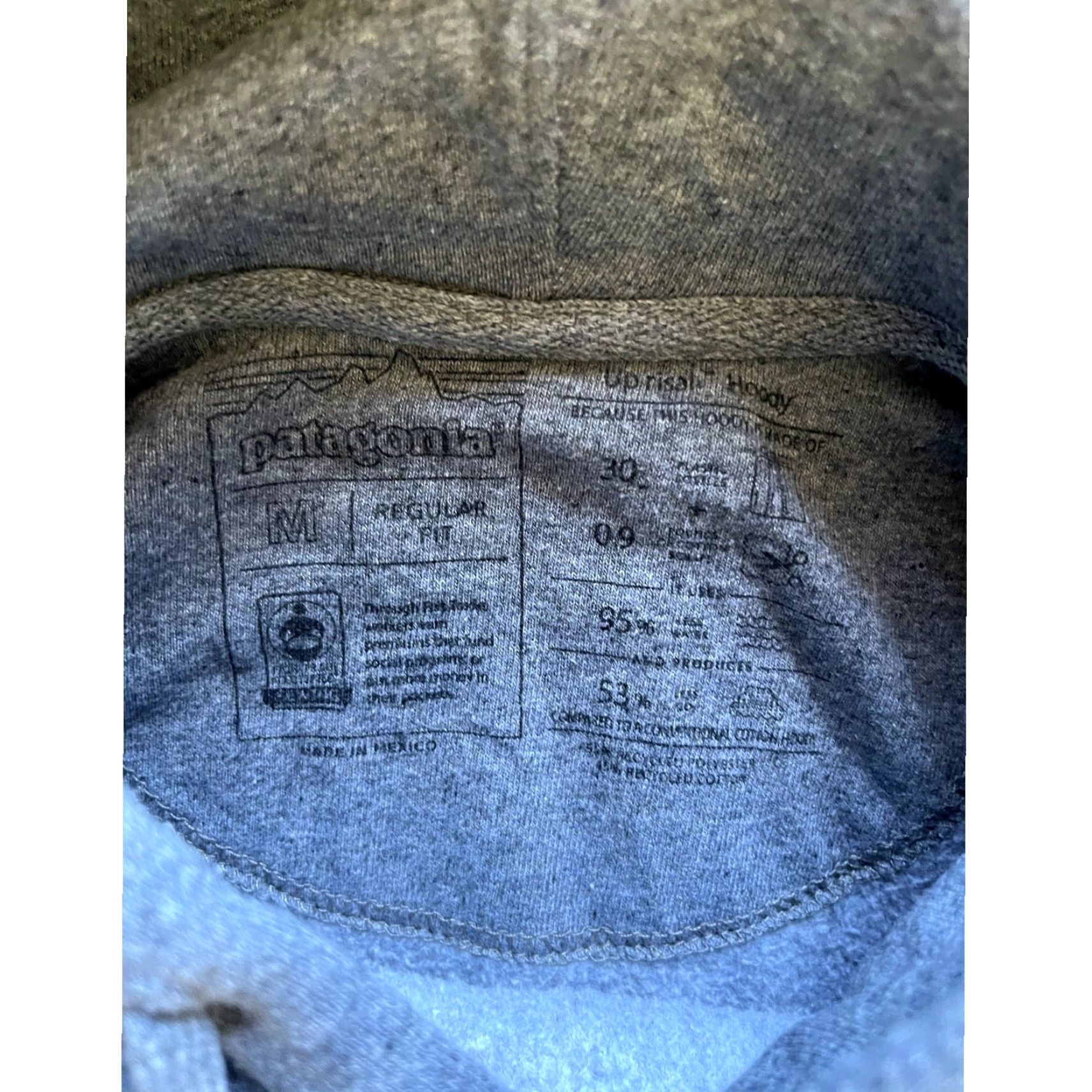 Patagonia VINTAGE Patagonia Hoodie Mens Gray Uprisal Hoody Sweatshirt Regular Fit P-6 Logo Size M Size US M / EU 48-50 / 2 - 4 Thumbnail