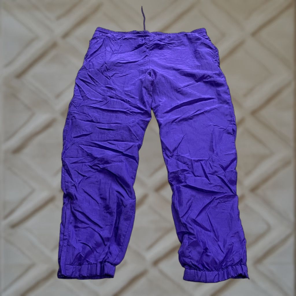 Vintage Unbranded Track Pants Womens Large Blue Tapered Leg Elastic Waist Active 40x30 Size 36" / US 14 / IT 50 - 1 Thumbnail