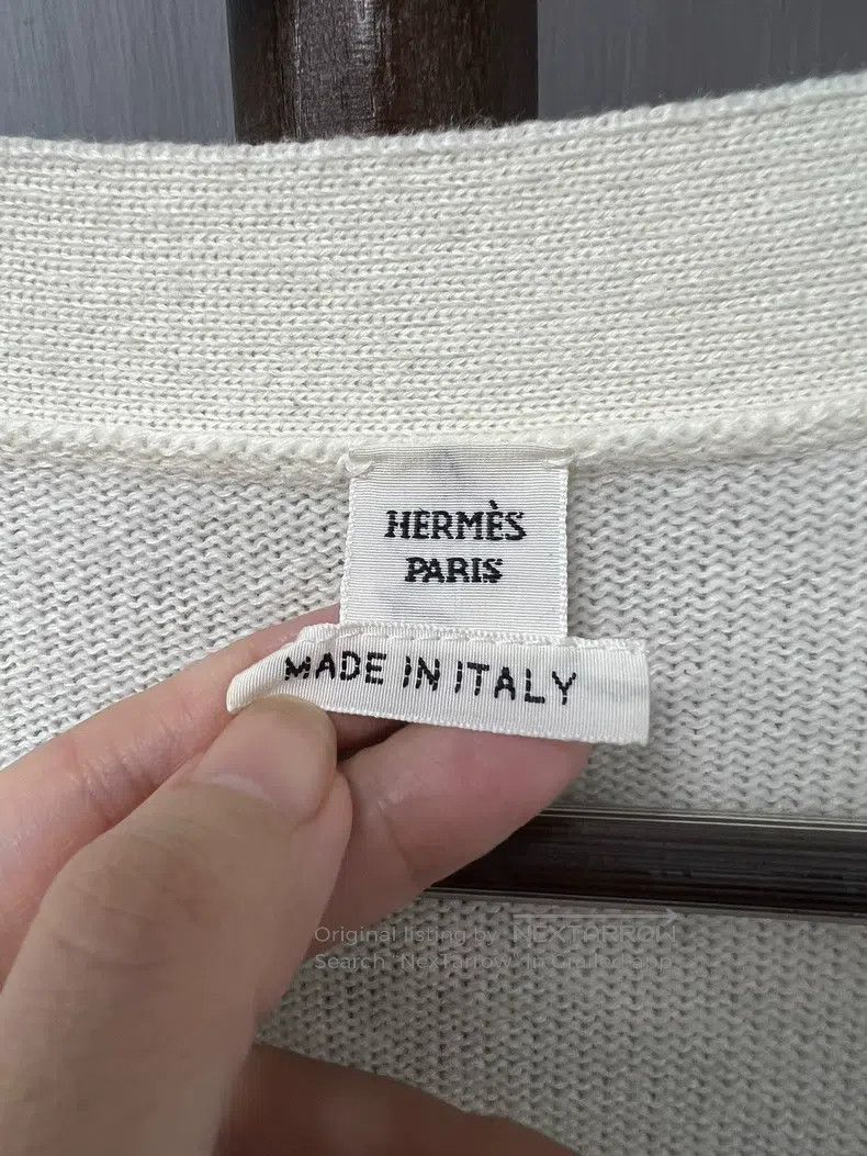 Hermes Hermes Pig Nose Striped Long Knit Cardigan, 64% Cashmere + Size XXS / US 00 / IT 34 - 3 Thumbnail