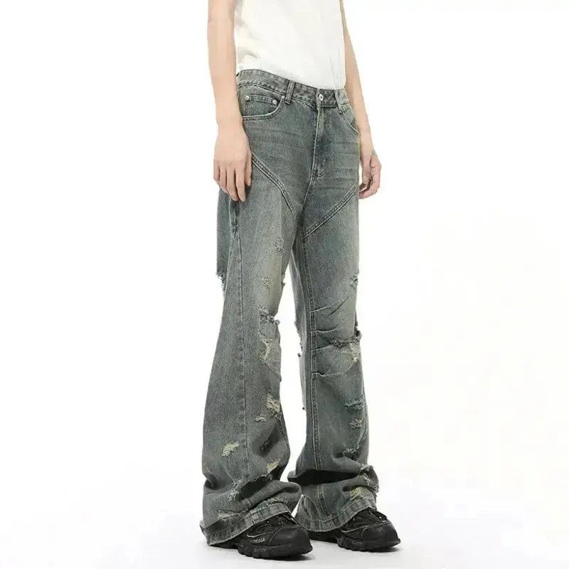 Japanese Brand Casual Pleated Wide Leg Jeans Size US 32 / EU 48 - 4 Thumbnail
