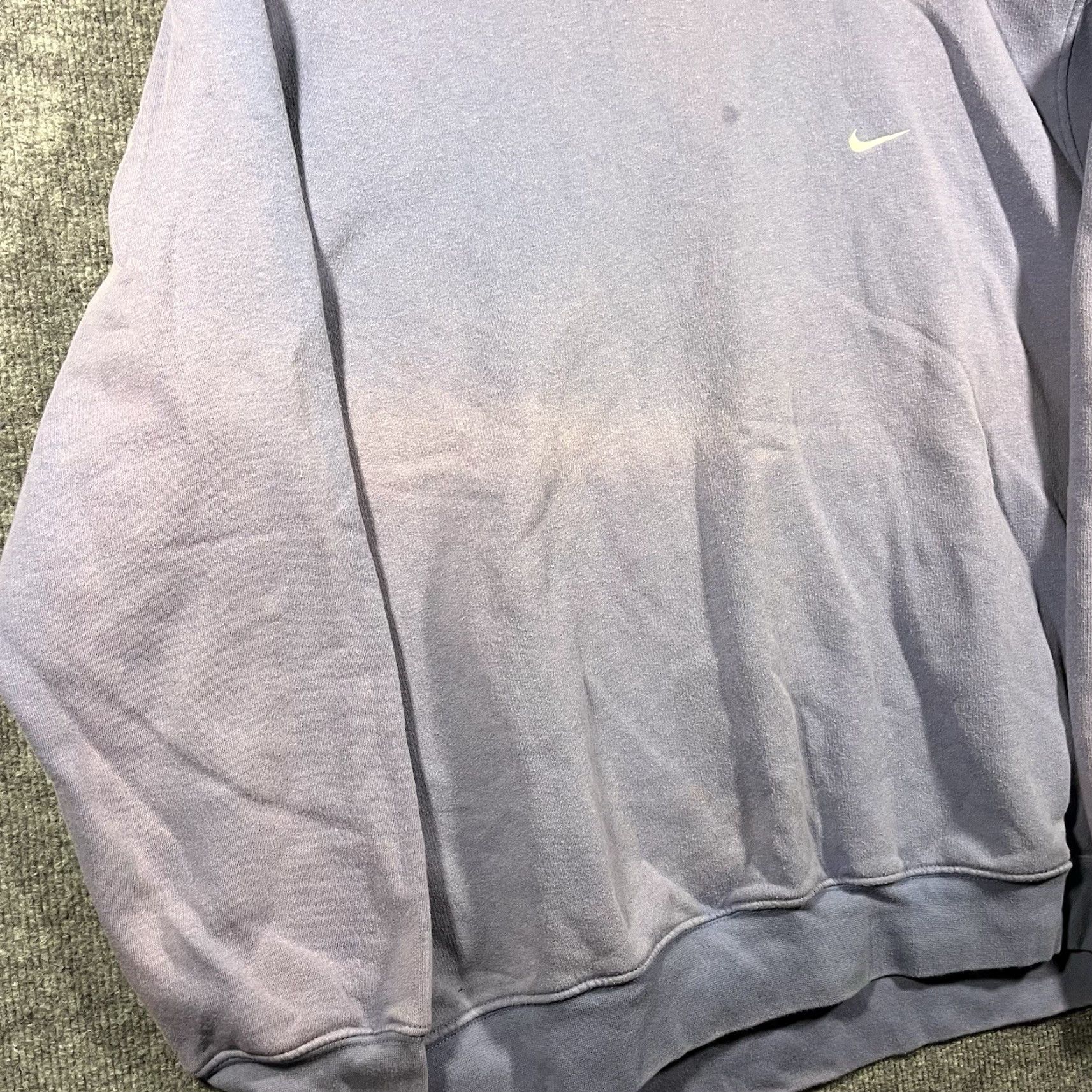 Nike VINTAGE Nike Sweatshirt Mens XL Blue Crewneck Pullover Y2K Swoosh Check Sun Faded Front Logo Embroidered Grunge Classic/Seasonal | Sweatshirt Size US XL / EU 56 / 4 - 3 Thumbnail