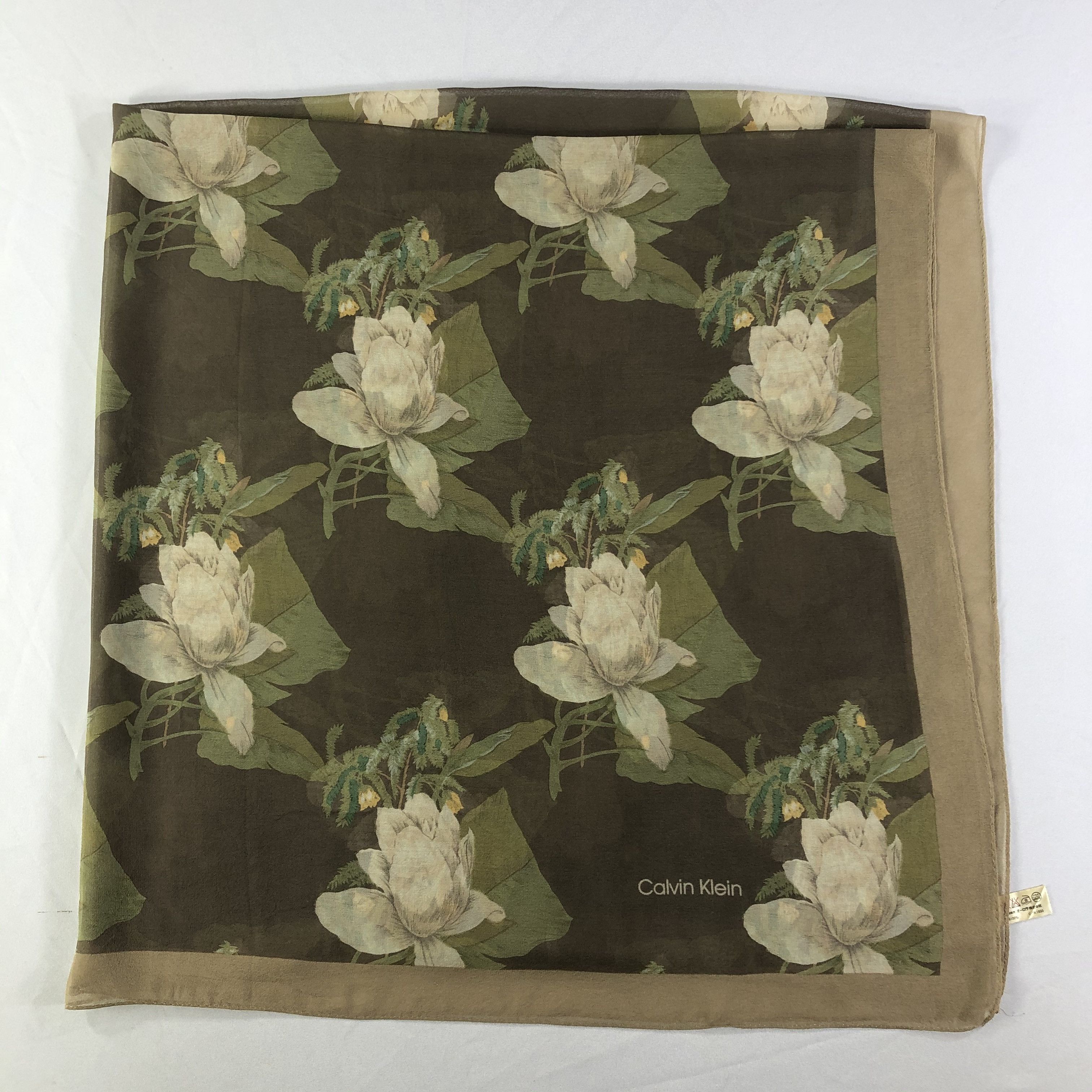 Calvin Klein × Vintage Vintage Calvin Klein Silk Scarf Size ONE SIZE - 2 Thumbnail