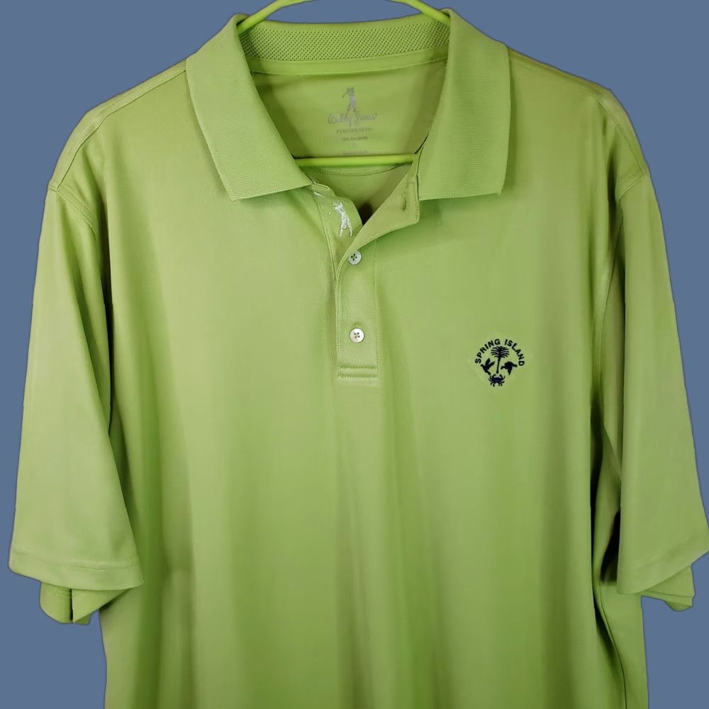 Vintage Bobby Jones Polo Shirt Men L Green White Striped Golf Performance Spring Island Size US L / EU 52-54 / 3 - 1 Thumbnail