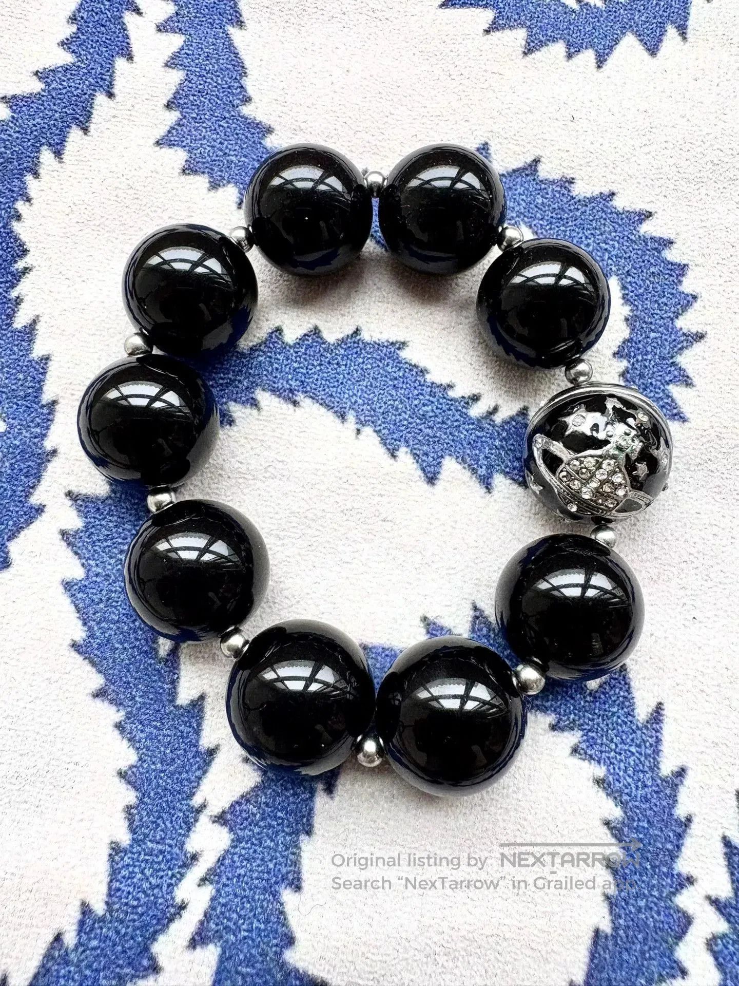 Vivienne Westwood vivienne westwood giant black onyx bracelet. Size ONE SIZE - 1 Thumbnail