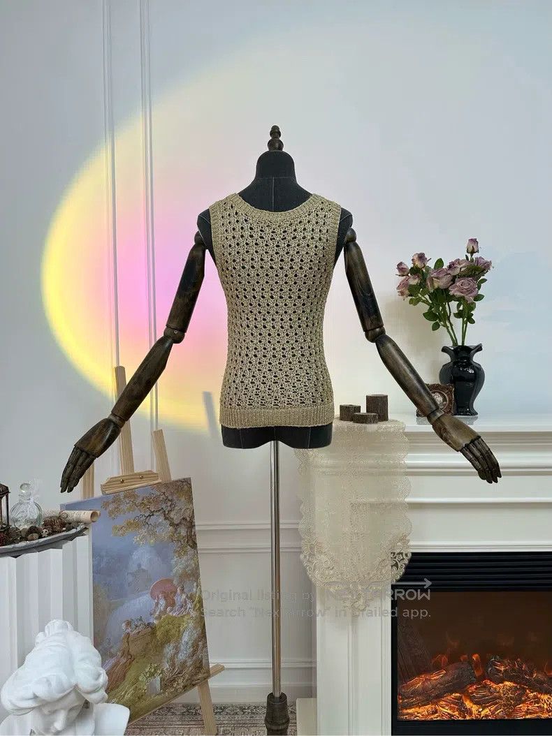 Dior Dior Little Bee CD embroidery hollow gold vest Size XS / US 0-2 / IT 36-38 - 5 Thumbnail