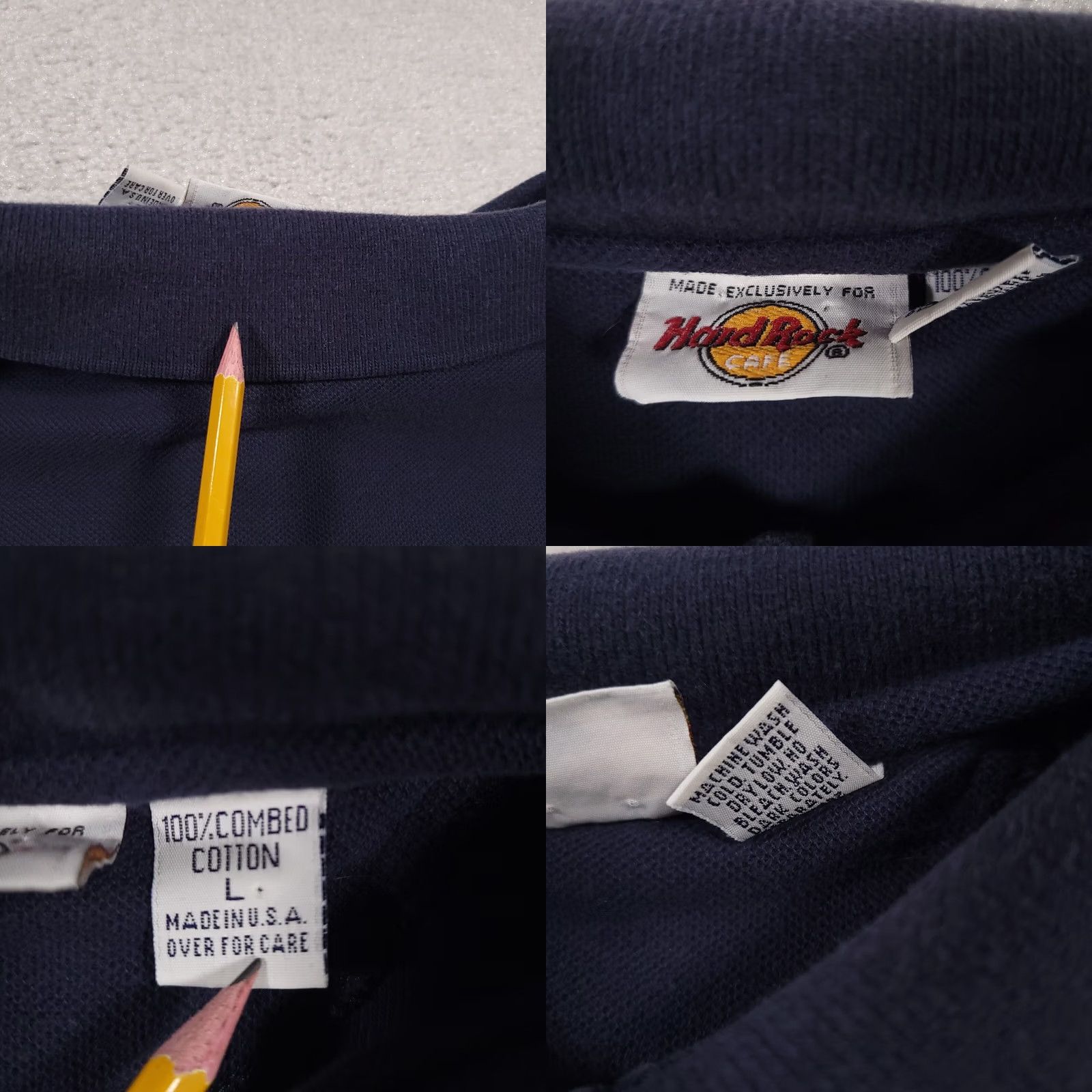 Hard Rock Cafe VINTAGE Hard Rock Cafe Orlando Polo Shirt Mens Large Navy Blue 100% Cotton Embroidered Logo Polo Size US L / EU 52-54 / 3 - 9 Thumbnail