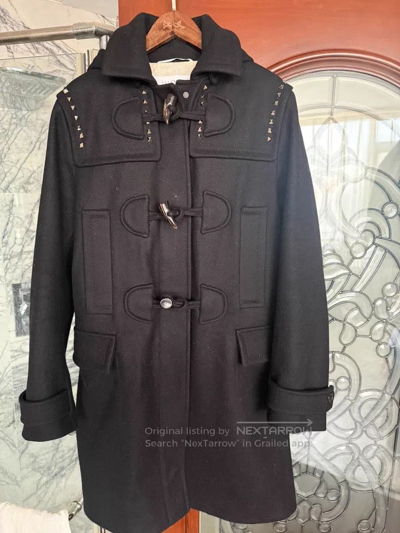 Valentino Valentino Black horn button coat Size S / US 4 / IT 40 - 1 Thumbnail