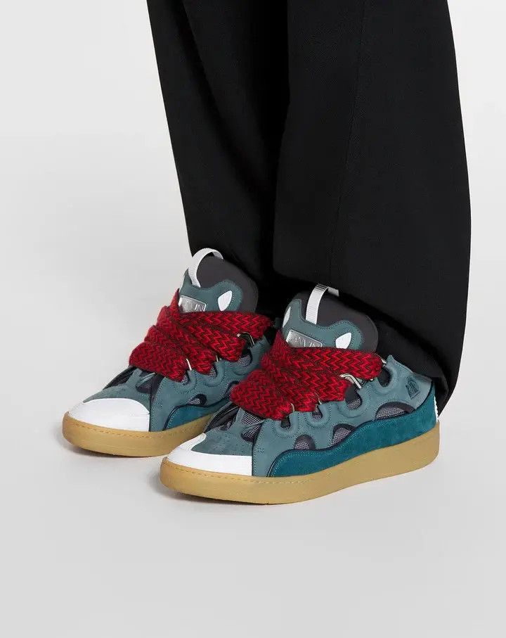 Lanvin oc11z0325 Curb Low Top Sneakers in Multicolor Size US 12.5 / EU 45-46 - 5 Thumbnail