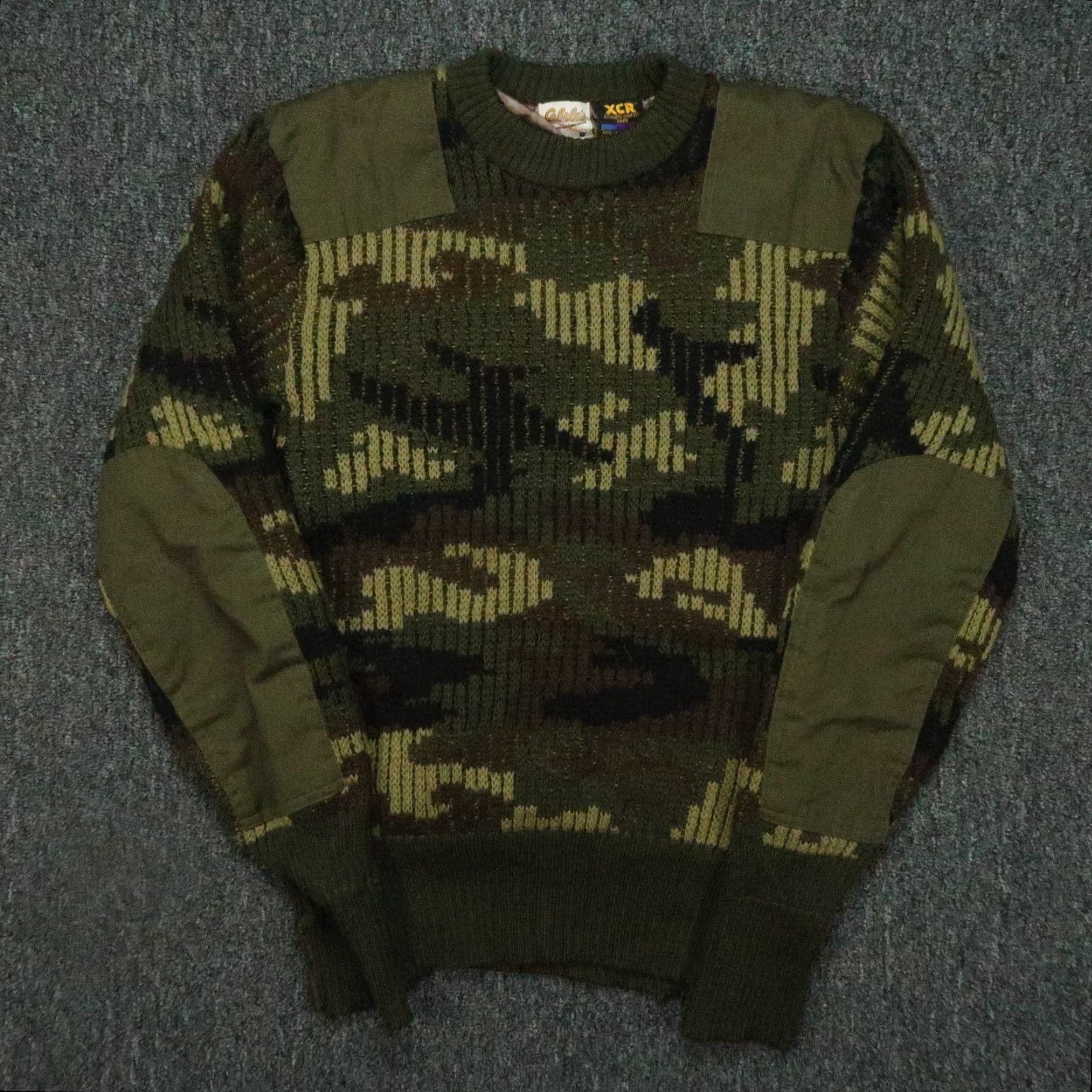 Vintage VINTAGE Cabela's Sweater Mens XS Green Wool Lined Windstopper XCR Windshear Camouflage Pullover Knit Long Sleeve Regular Sweatshirt Mens Size US XS / EU 42 / 0 - 2 Thumbnail
