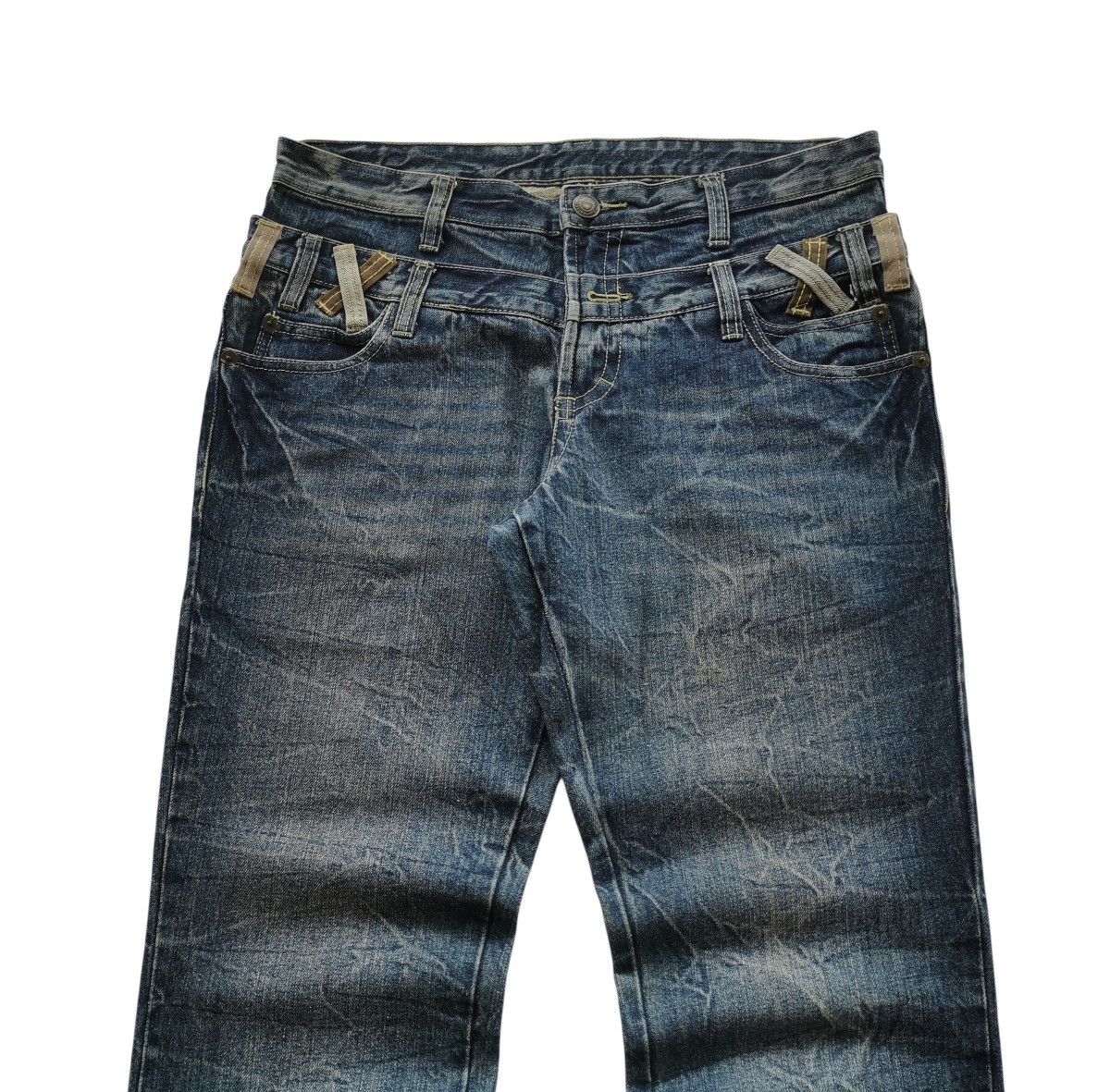 Le Grande Bleu (L.G.B.) Double waisted jeans Size US 34 / EU 50 - 4 Thumbnail