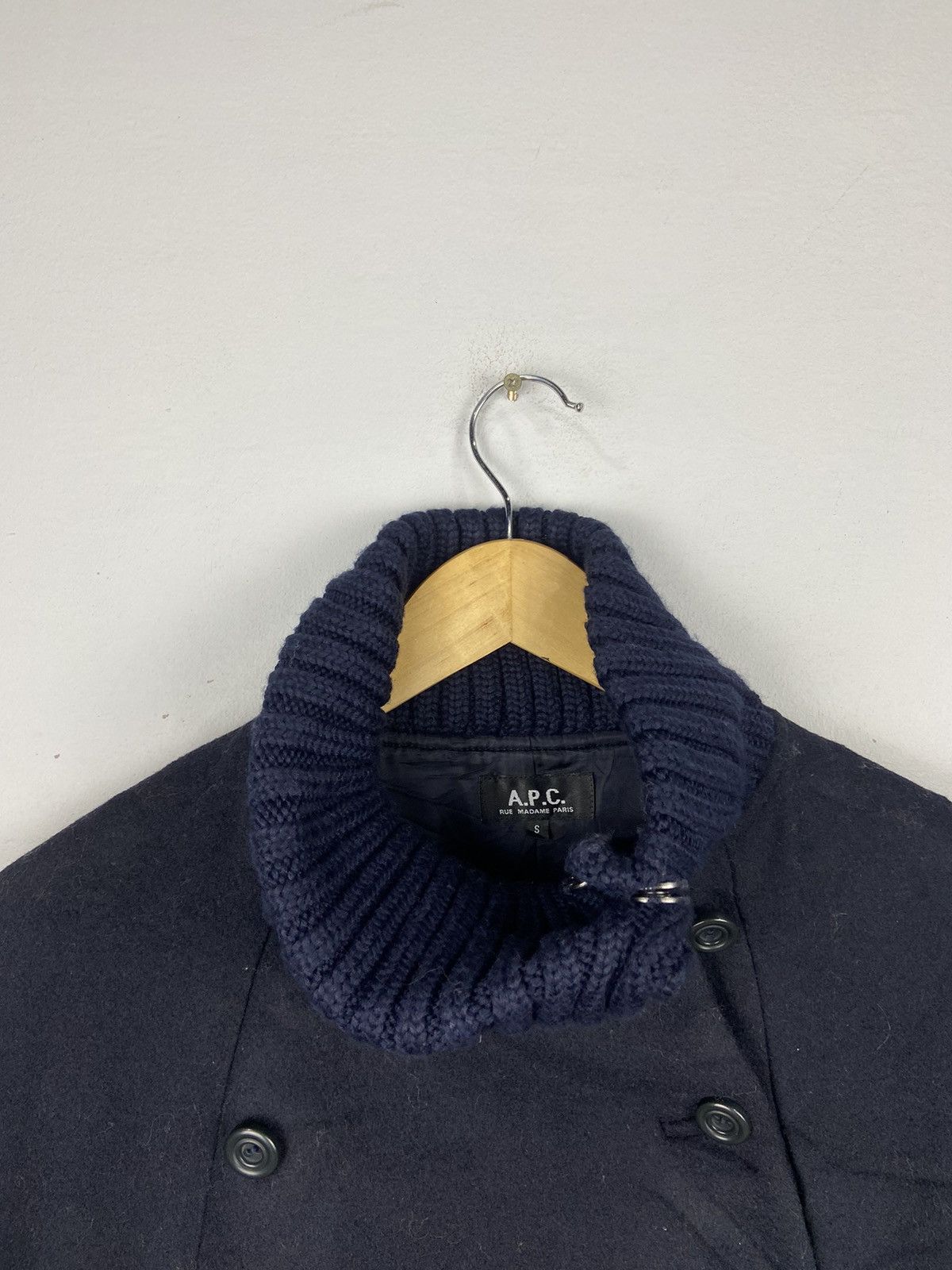 A.P.C. Navy Cape Size S / US 4 / IT 40 - 5 Thumbnail