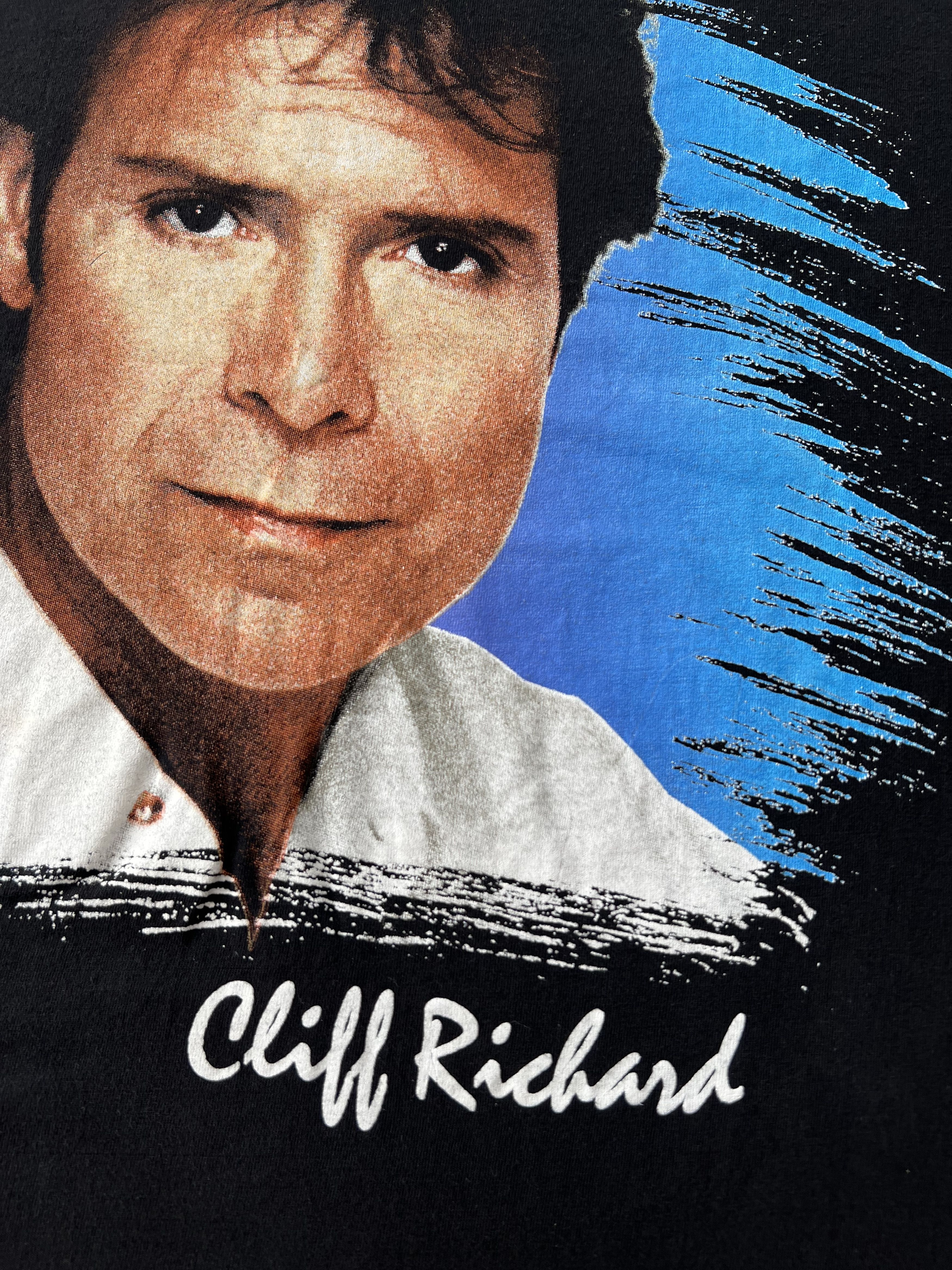 Band Tees Vintage 1994 Cliff Richard The Hit List Tour Black T-shirt Size US M / EU 48-50 / 2 - 4 Thumbnail