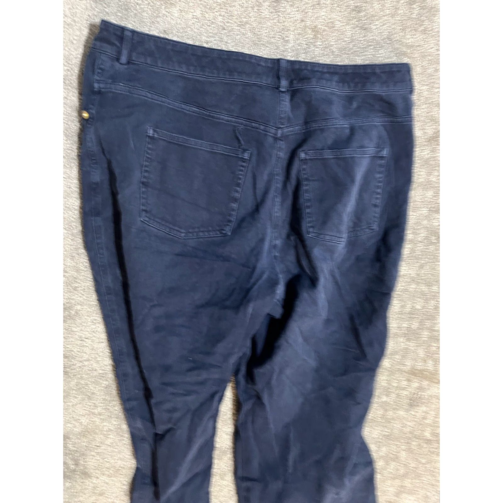 Vintage ST JOHN KNIT SPORT Pants Women's Size 12 Navy Blue Twill Straight Size 34" / US 12 / IT 48 - 4 Thumbnail