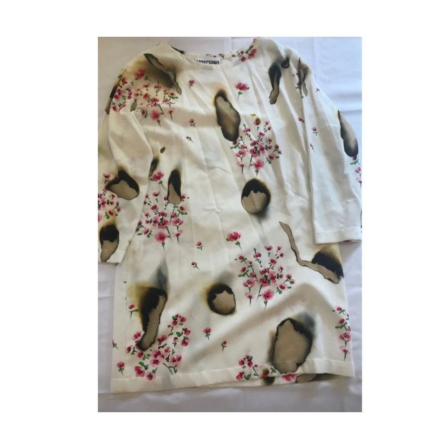 Moschino AW16 MOSCHINO COUTURE Jeremy Scott BURNT EFFECT RAYON DRESS Size S / US 4 / IT 40 - 9 Thumbnail