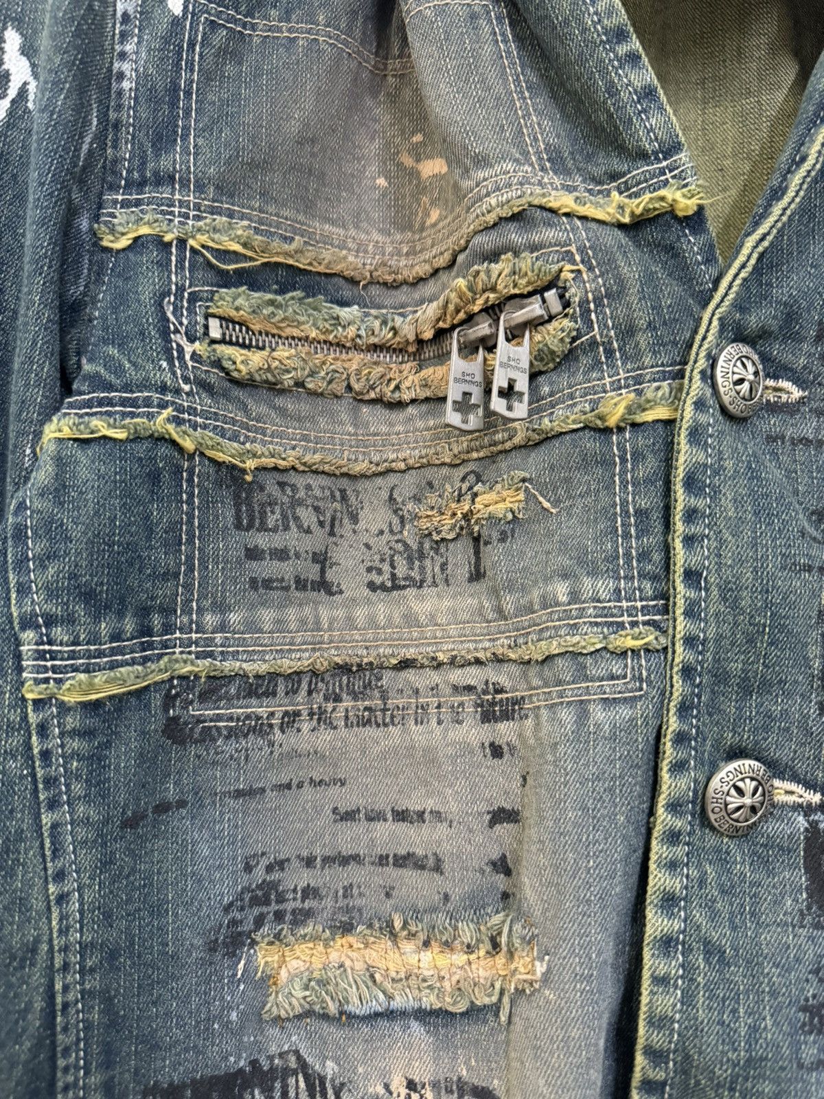 If Six Was Nine 💥PUNK DESIGN DESTROYED THRASHED BERNING SHO DENIM RARE Size US M / EU 48-50 / 2 - 15 Thumbnail