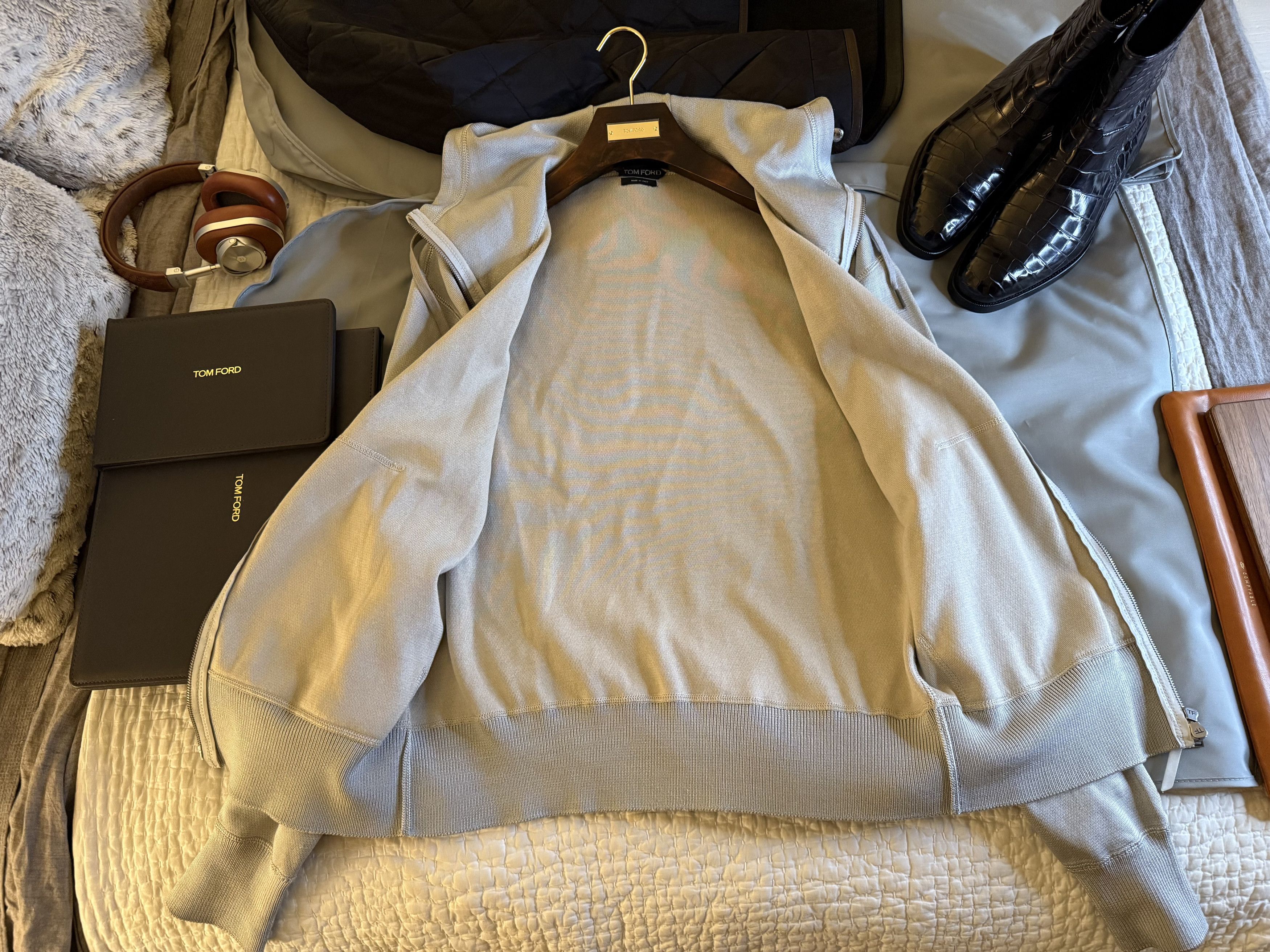 Tom Ford Best Dressed $3K w/Tax TOM FORD Silk Effect Leather Accents Size US XL / EU 56 / 4 - 18 Thumbnail