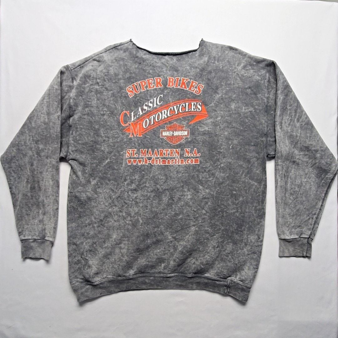 Harley Davidson Harley Davidson Sweatshirt Acid Wash Graphic Gray XL Size US XL / EU 56 / 4 - 7 Thumbnail