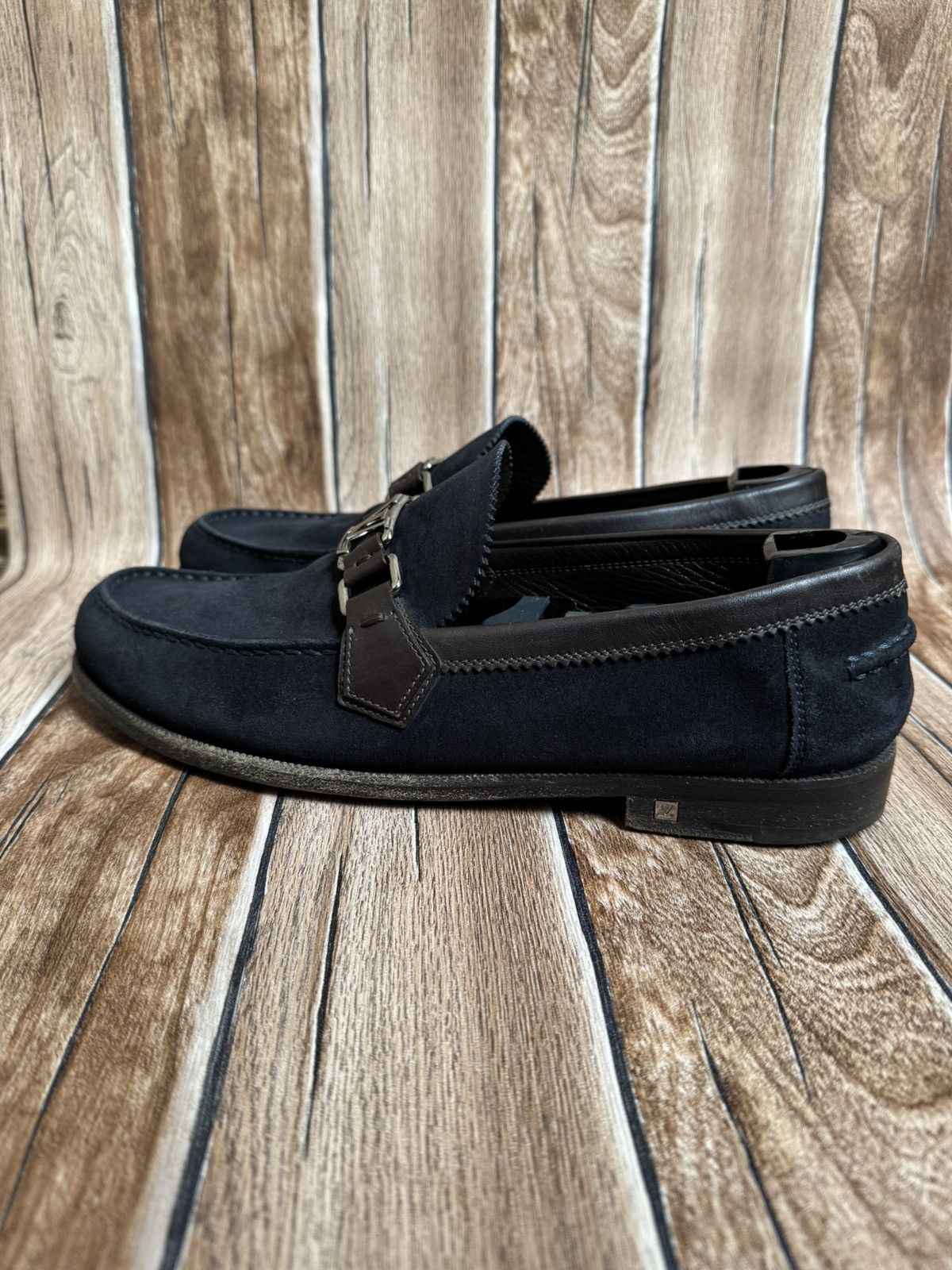 Louis Vuitton suede leather loafers Size US 9.5 / EU 42-43 - 12 Thumbnail