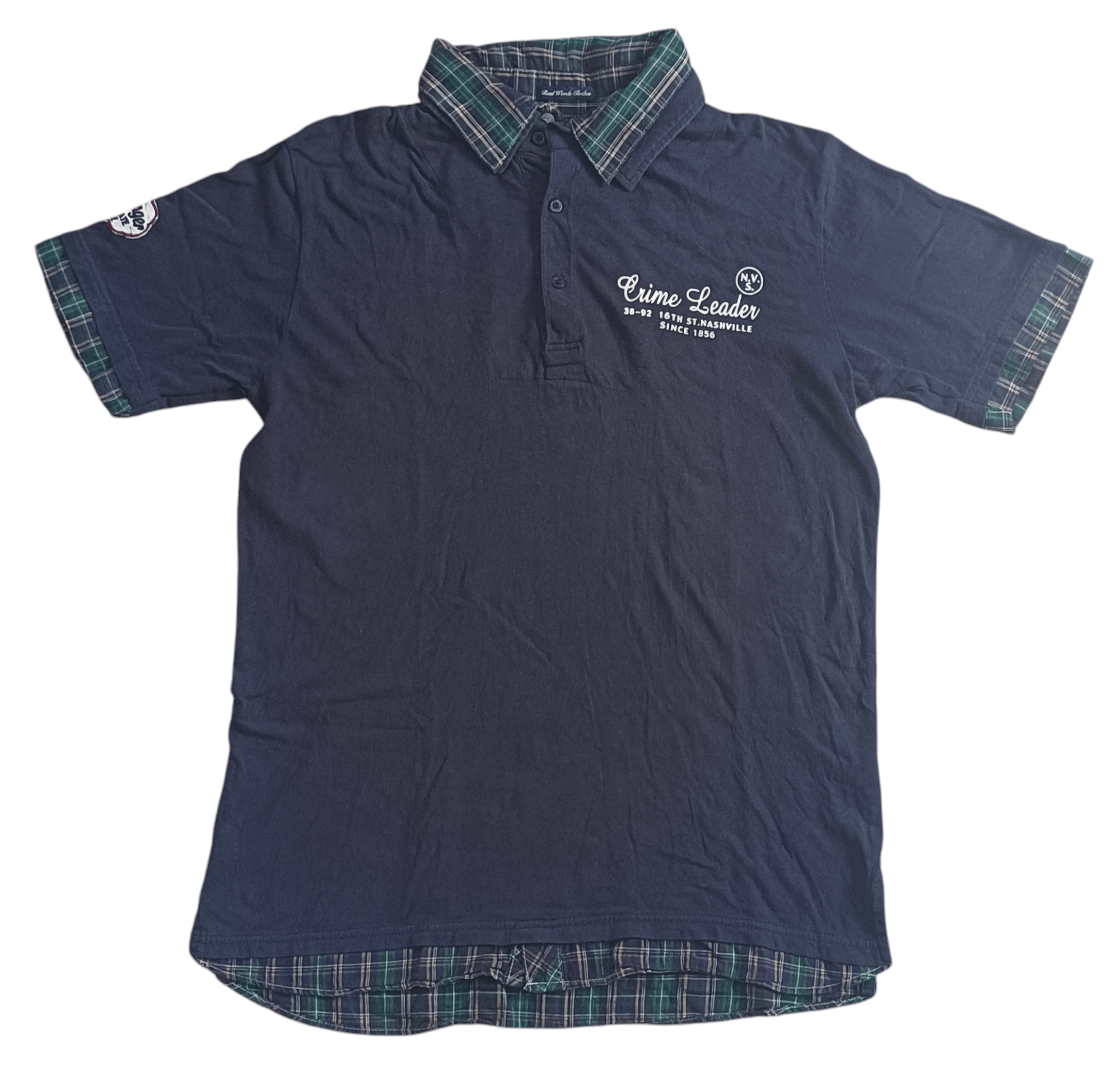 Japanese Brand VTG Polo Tee Shirt Crime Leader Back Hit Size US M / EU 48-50 / 2 - 1 Thumbnail