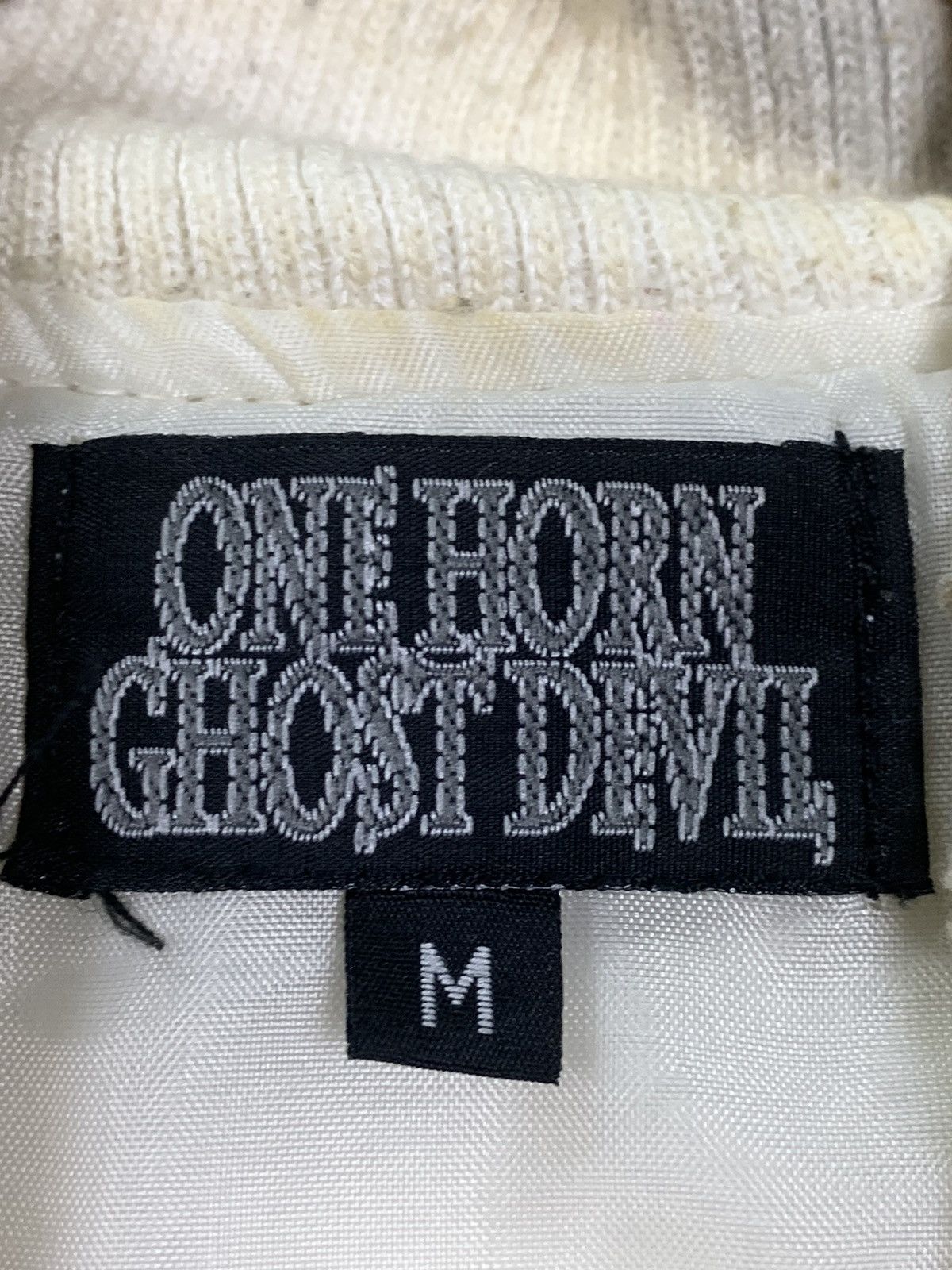 Japanese Brand × Vintage Vintage One Horn Ghost Devil Varsity Jacket Size US M / EU 48-50 / 2 - 15 Thumbnail