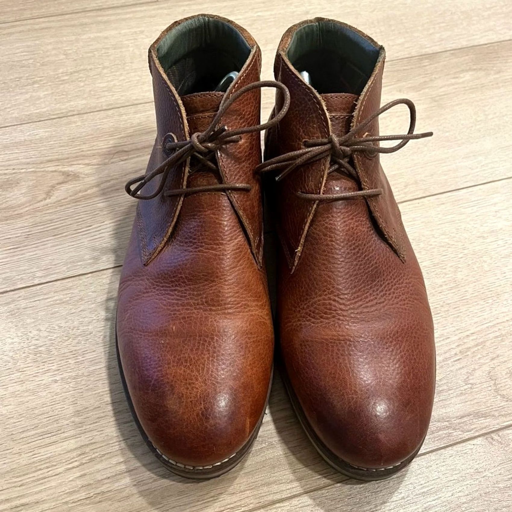 Barbour Chukka Boots Mens Size 9 Leather Lace Up Tumble  display picture 2
