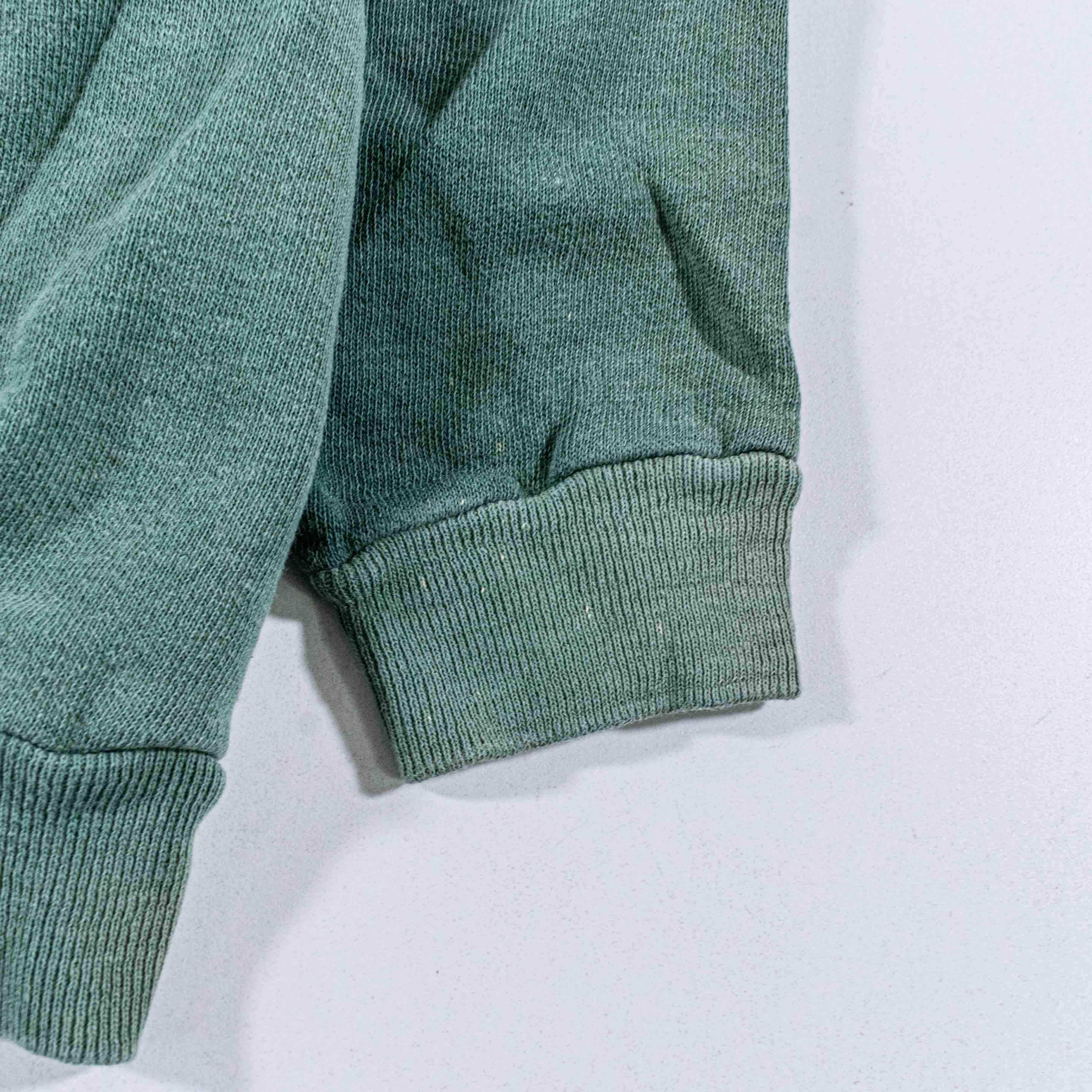 Vintage VTG 70s 80s Raglan Sweatshirt Blank Tonal Green Sun Faded Size US S / EU 44-46 / 1 - 6 Thumbnail