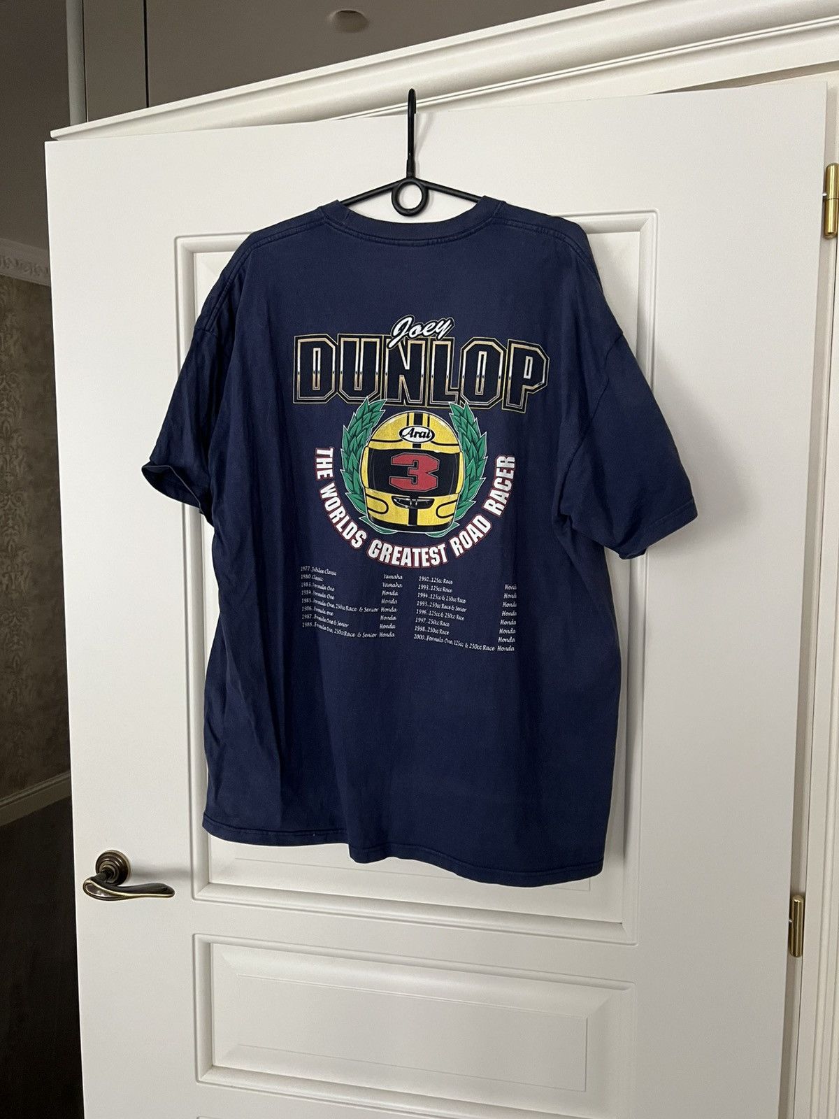 Vintage Vintage Joey Dunlop Honda Racing Isle of Man Road Race Tee Size US XXL / EU 58 / 5 - 2 Thumbnail