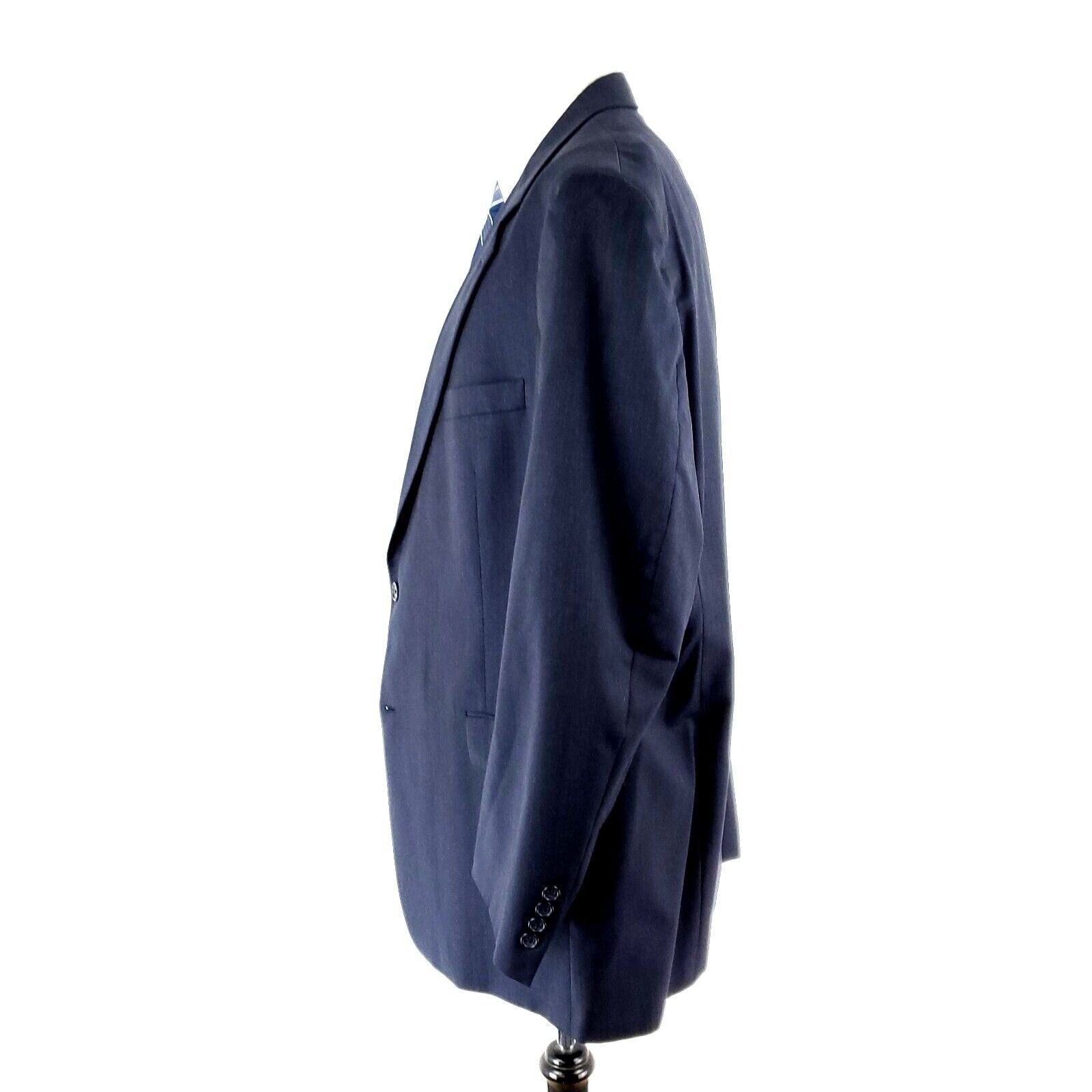 Hart Schaffner Marx Hart Schaffner Marx Wool 2 Button Blazer 46L Blue Suit Jacke Size 46L - 4 Thumbnail