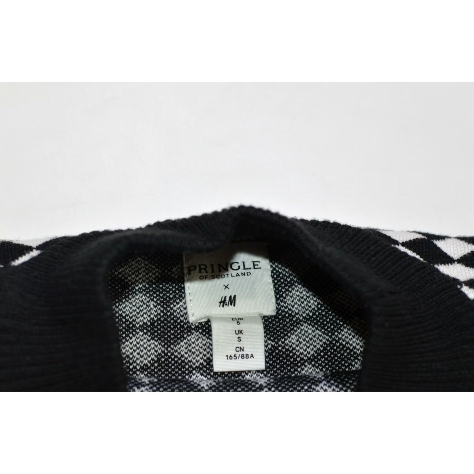 Pringle Of Scotland Wmns Pringle of Scotland x H&M Sweatshirt Sweater Size S Womens Pullover Black White 03s FLASH Size S / US 4 / IT 40 - 3 Thumbnail