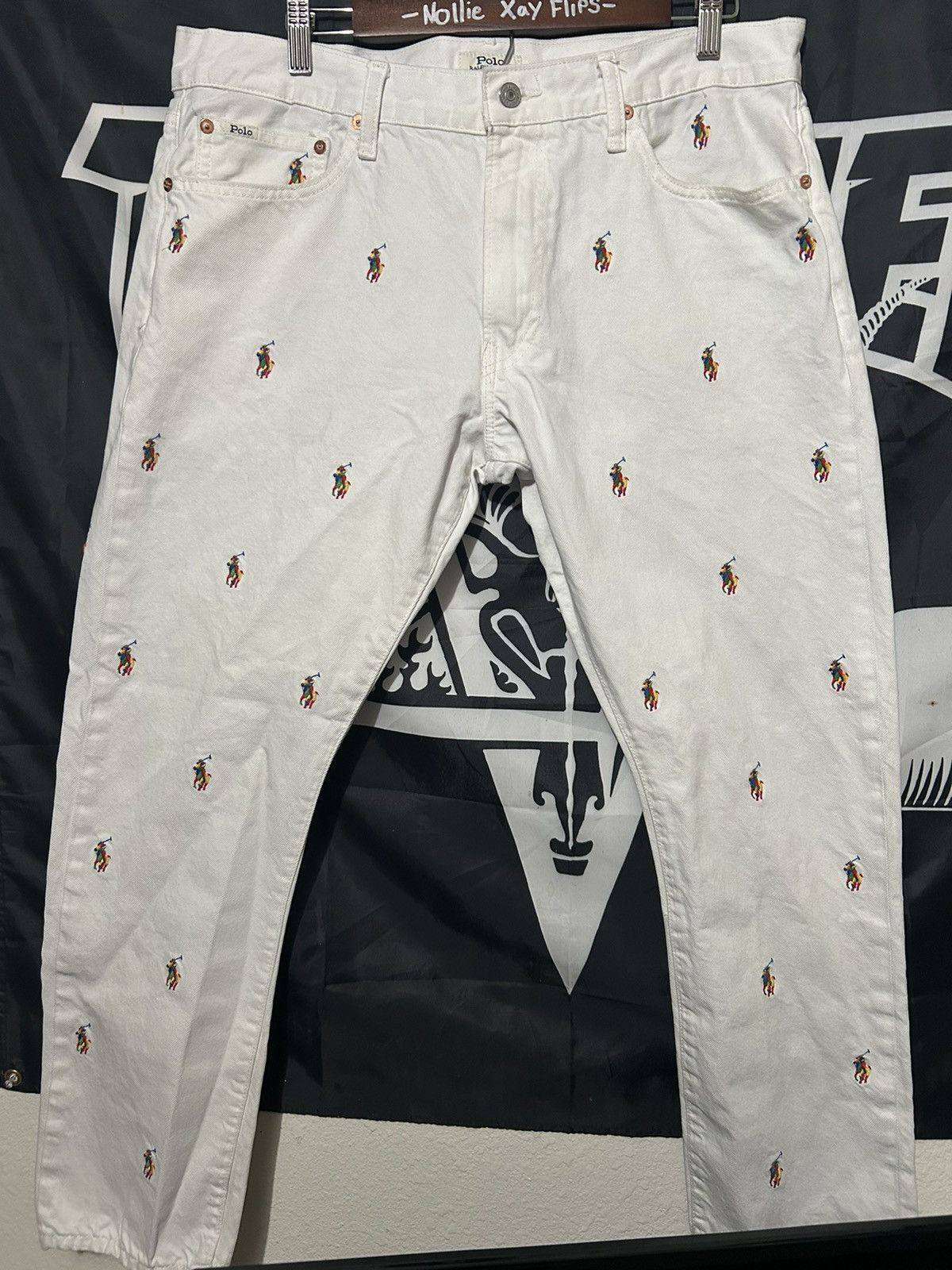 Polo Ralph Lauren all over pony logo jeans | Grailed