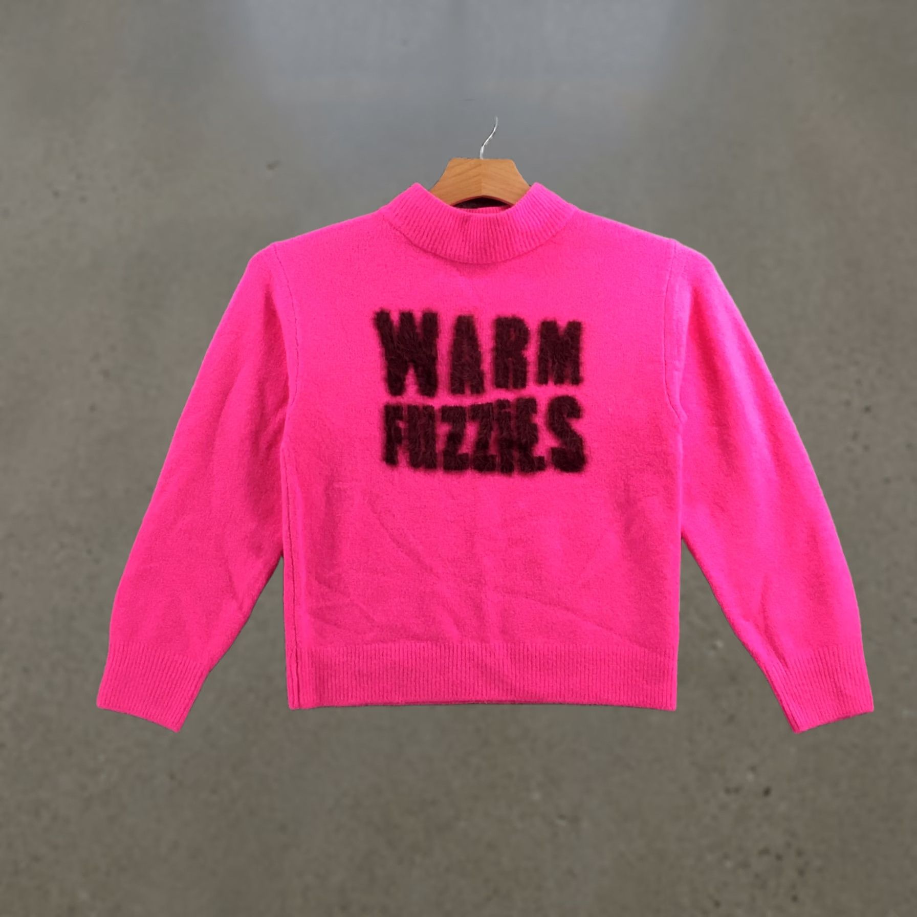 Vintage A New Day Warm Fuzzies Graphic Sweater Womens XS Pink Long Sleeve Mock Neck NEW Size XS / US 0-2 / IT 36-38 - 1 Thumbnail