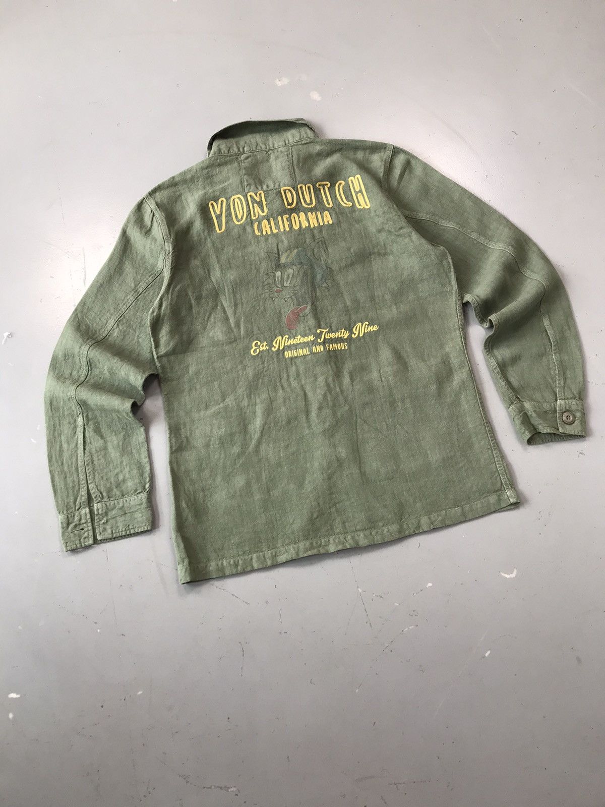 Vintage × Von Dutch Crazy Von Dutch SpellOut button up chore shirt Size US M / EU 48-50 / 2 - 7 Thumbnail
