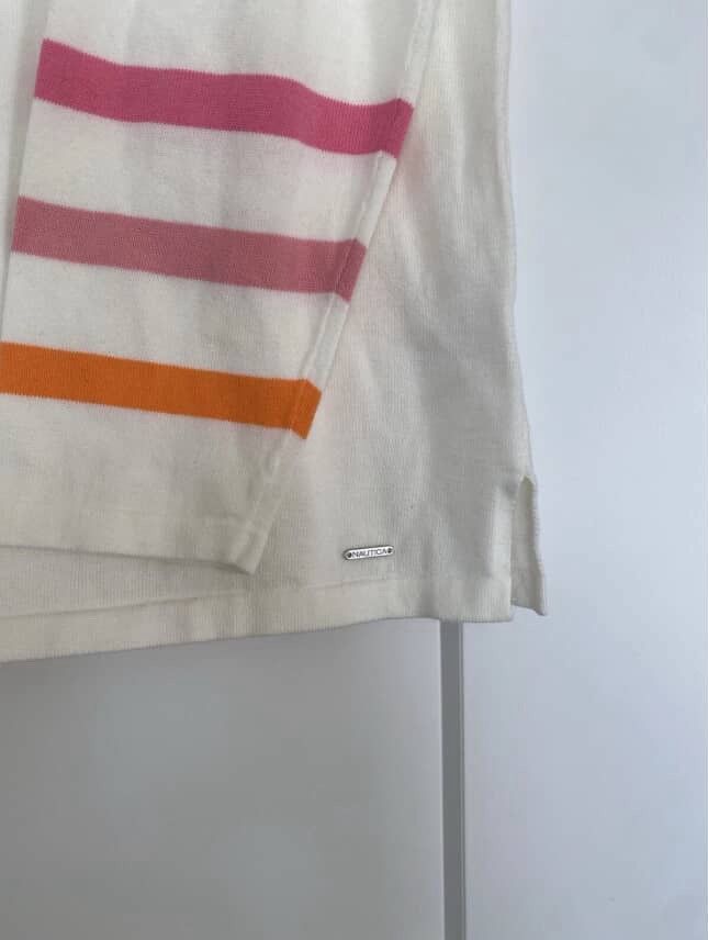 Nautica Nautica Marshmallo Lightweight Striped Cuff Sweater NWT Size XL / US 12-14 / IT 48-50 - 4 Thumbnail