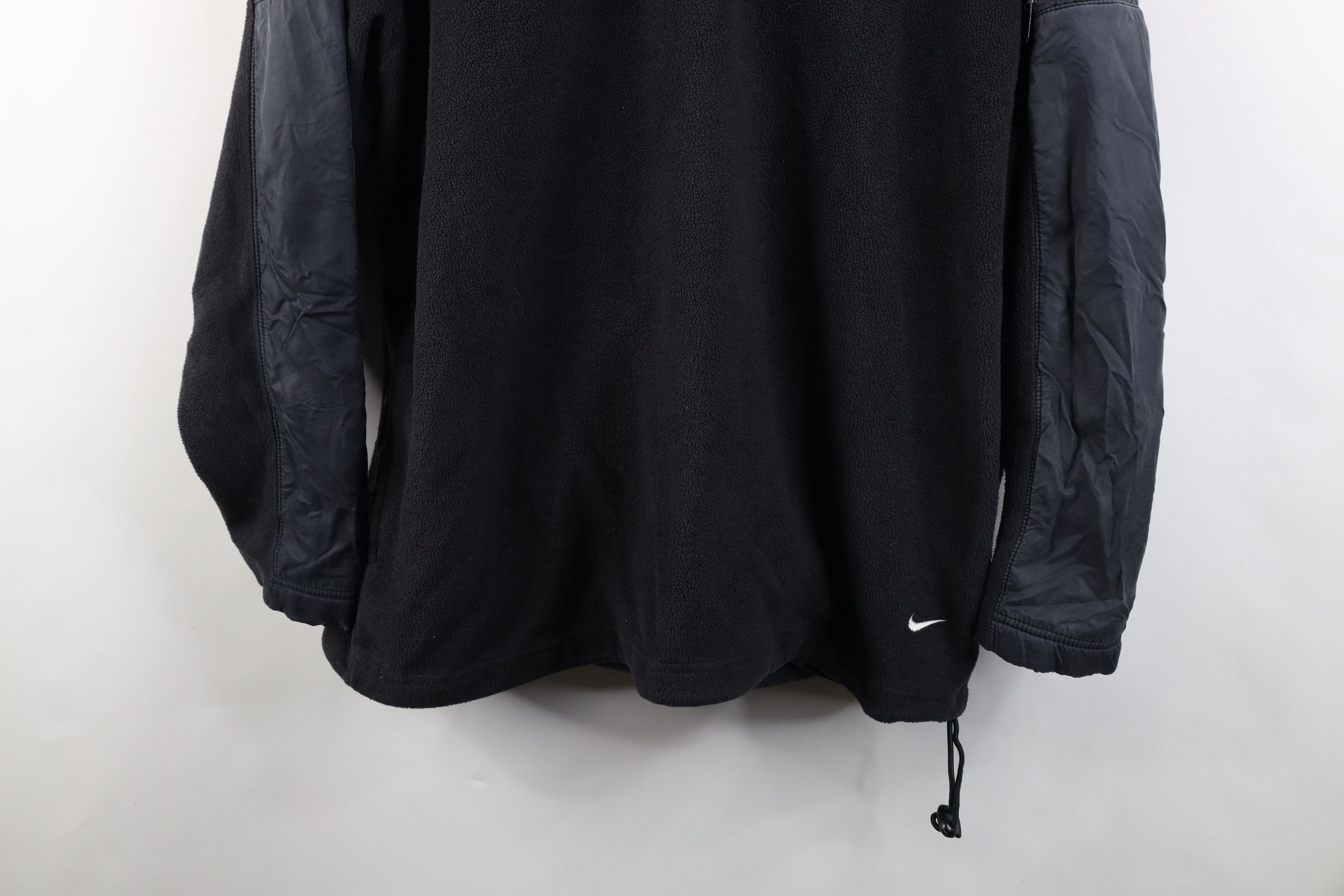 Nike Vintage Nike Mini Swoosh Half Zip Fleece Hooded Jacket Black Size US L / EU 52-54 / 3 - 3 Thumbnail