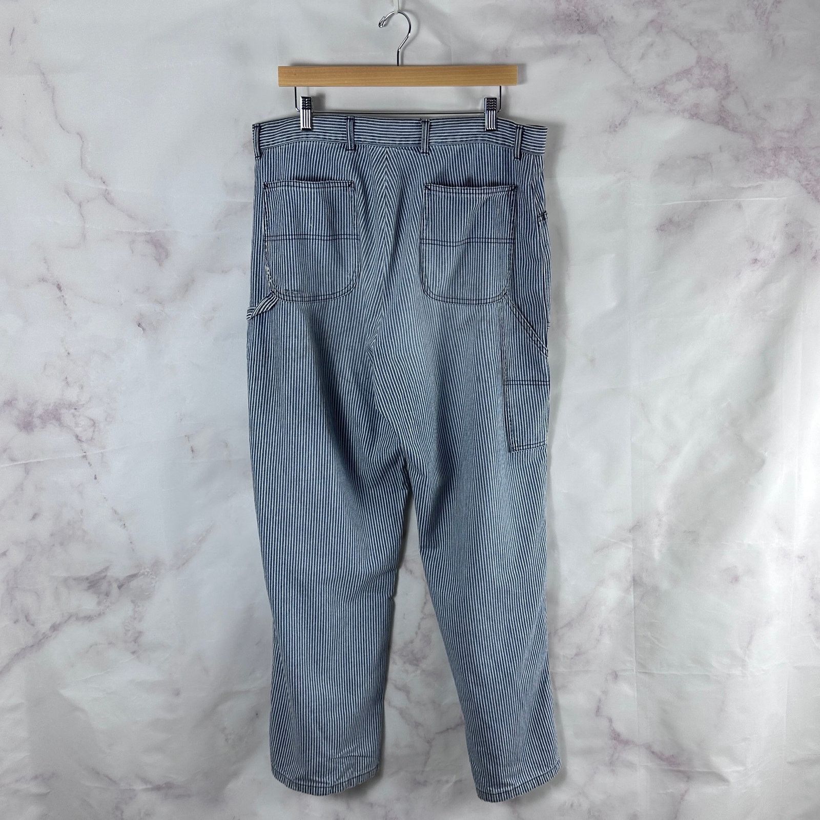 Vintage Sean Wotherspoon SWJP Hickory Stripe Carpenter Pants Size US 36 / EU 52 - 8 Thumbnail