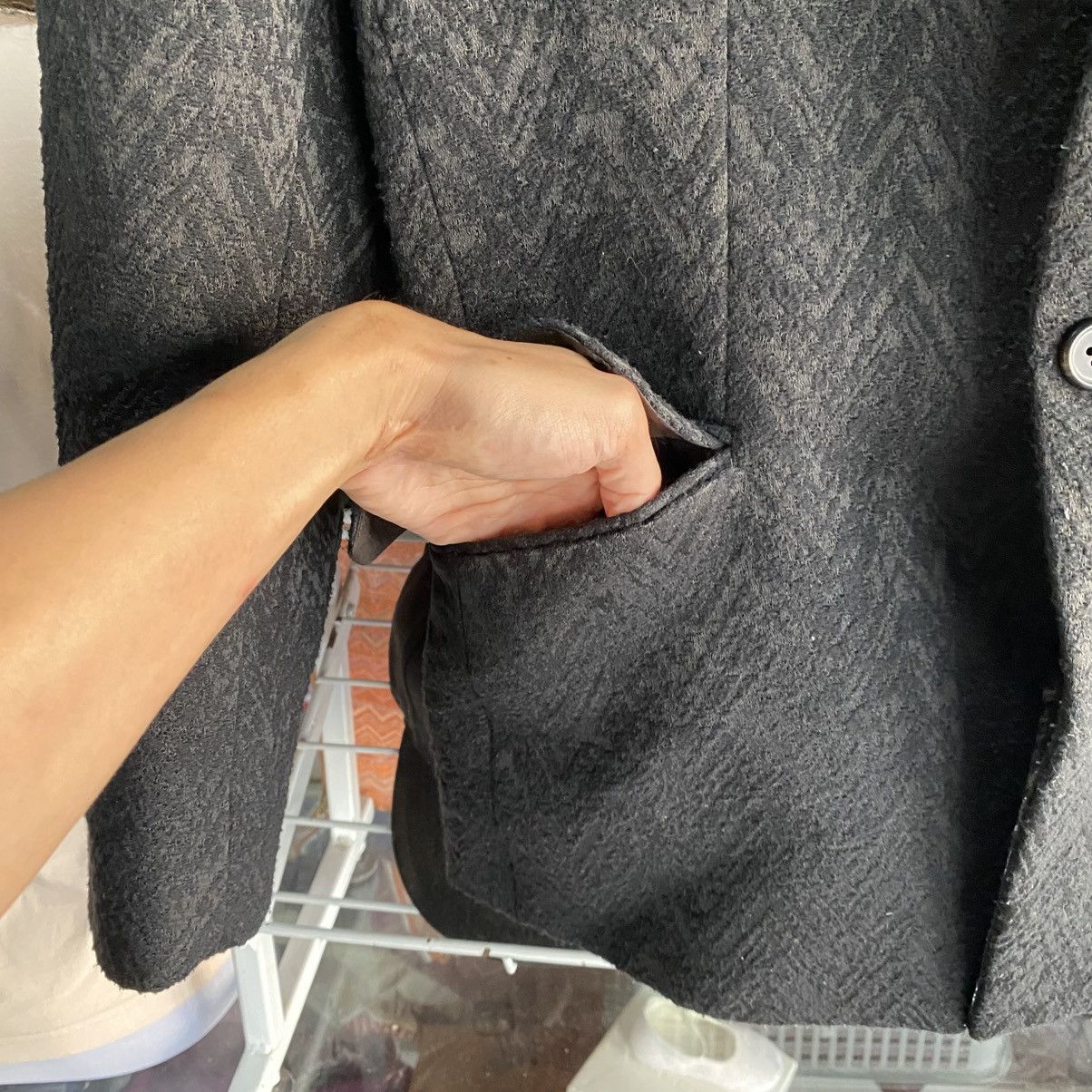 Tornado Mart Tornado Mart Avant-Garde Wool Herringbone Blazer Jacket Size US S / EU 44-46 / 1 - 8 Thumbnail