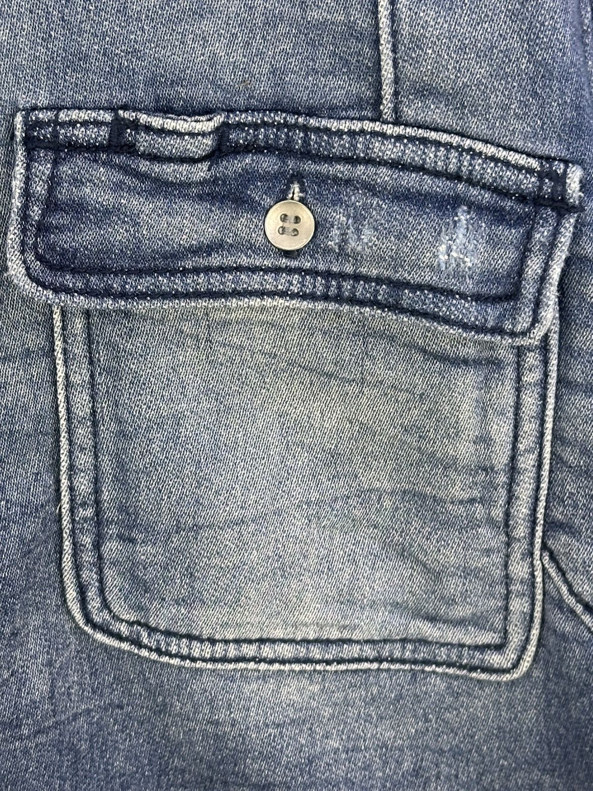 Japanese Brand Azul by Moussy Distressed Flannel Workwear Shirt Size US L / EU 52-54 / 3 - 8 Thumbnail