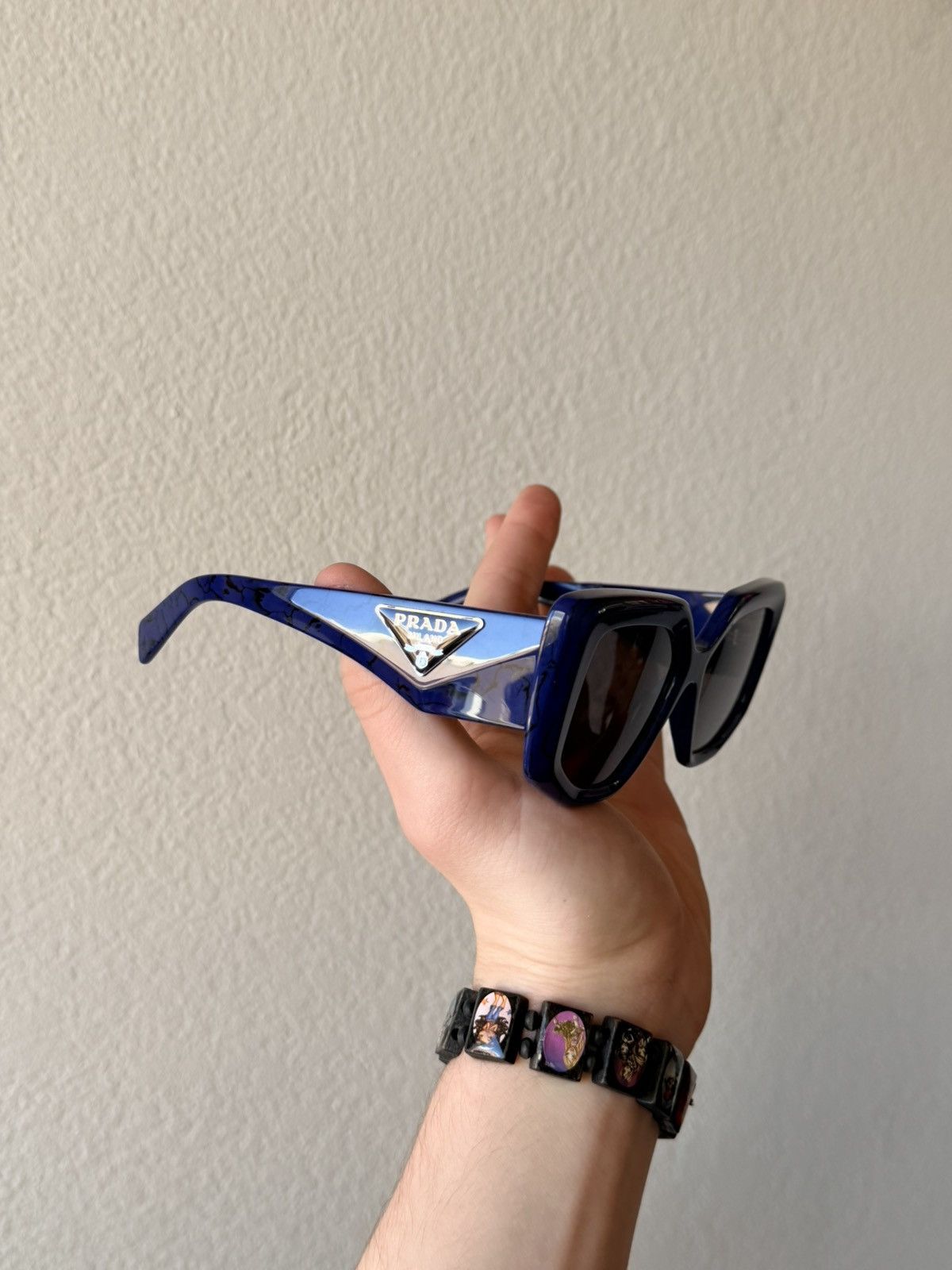 Prada Prada Blue Sunglasses Size ONE SIZE - 2 Thumbnail