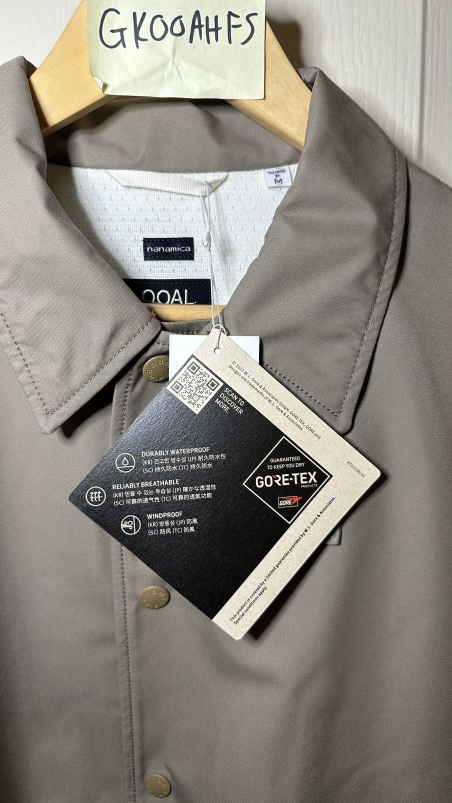 Nanamica SS23 2L Gore-Tex Coach Jacket SUAF368 Size US M / EU 48-50 / 2 - 3 Thumbnail